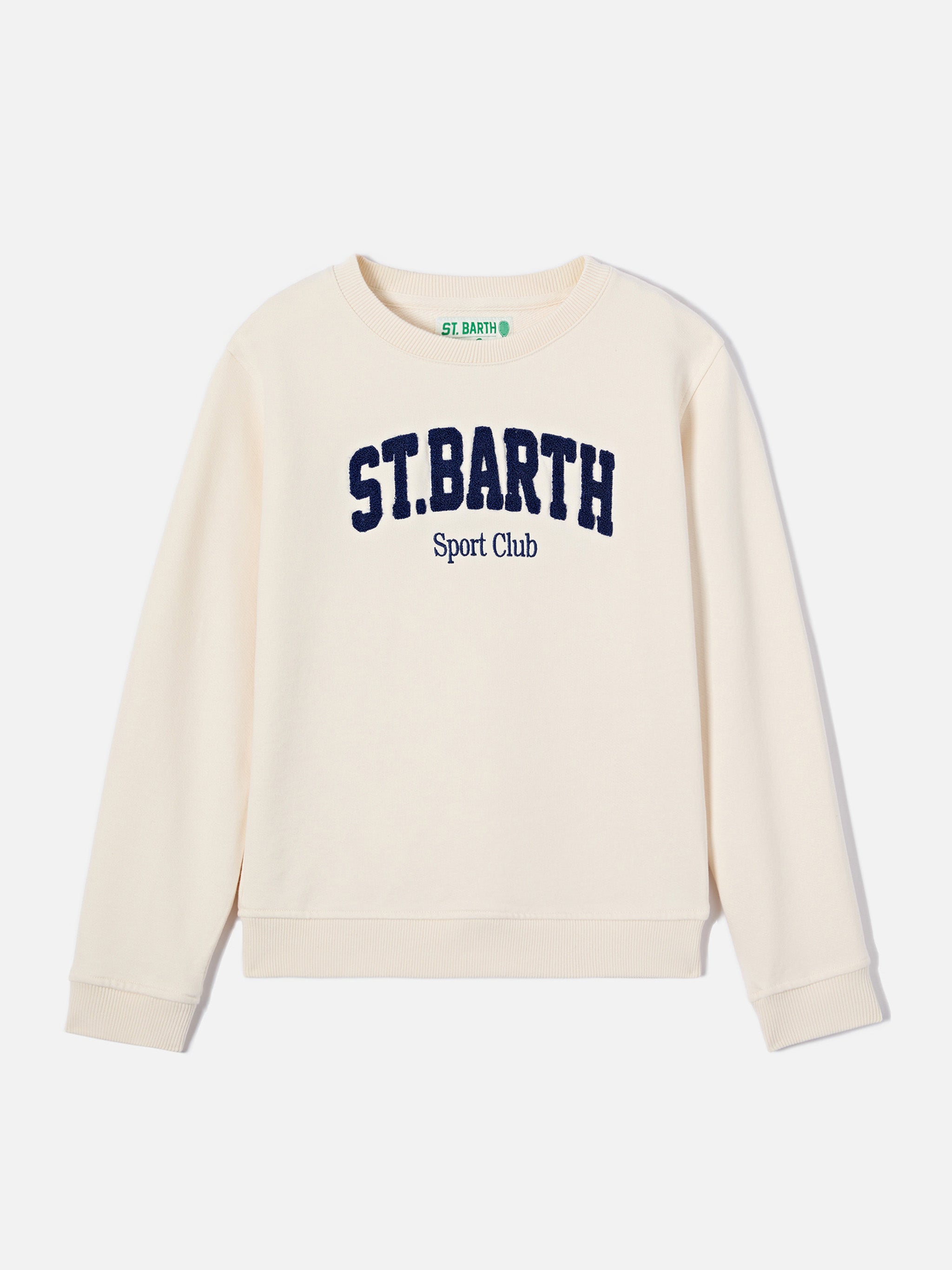 Cream Bobby Sweatshirt With Sport Club Embroidery White