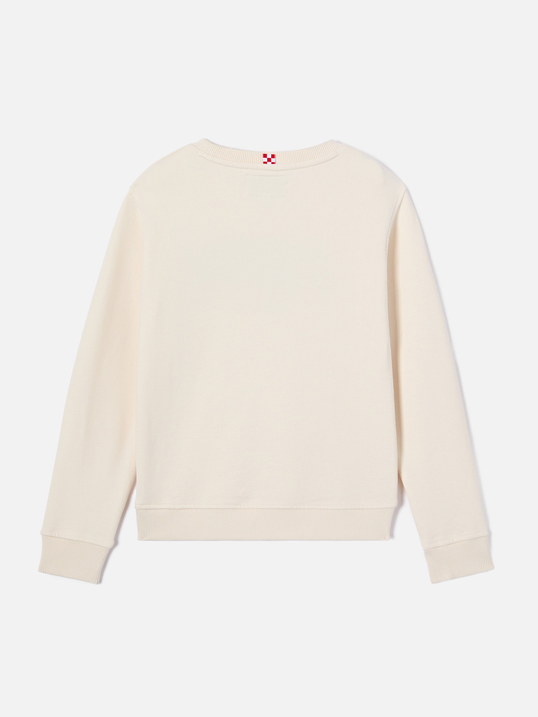 Cream Bobby Sweatshirt With Sport Club Embroidery White