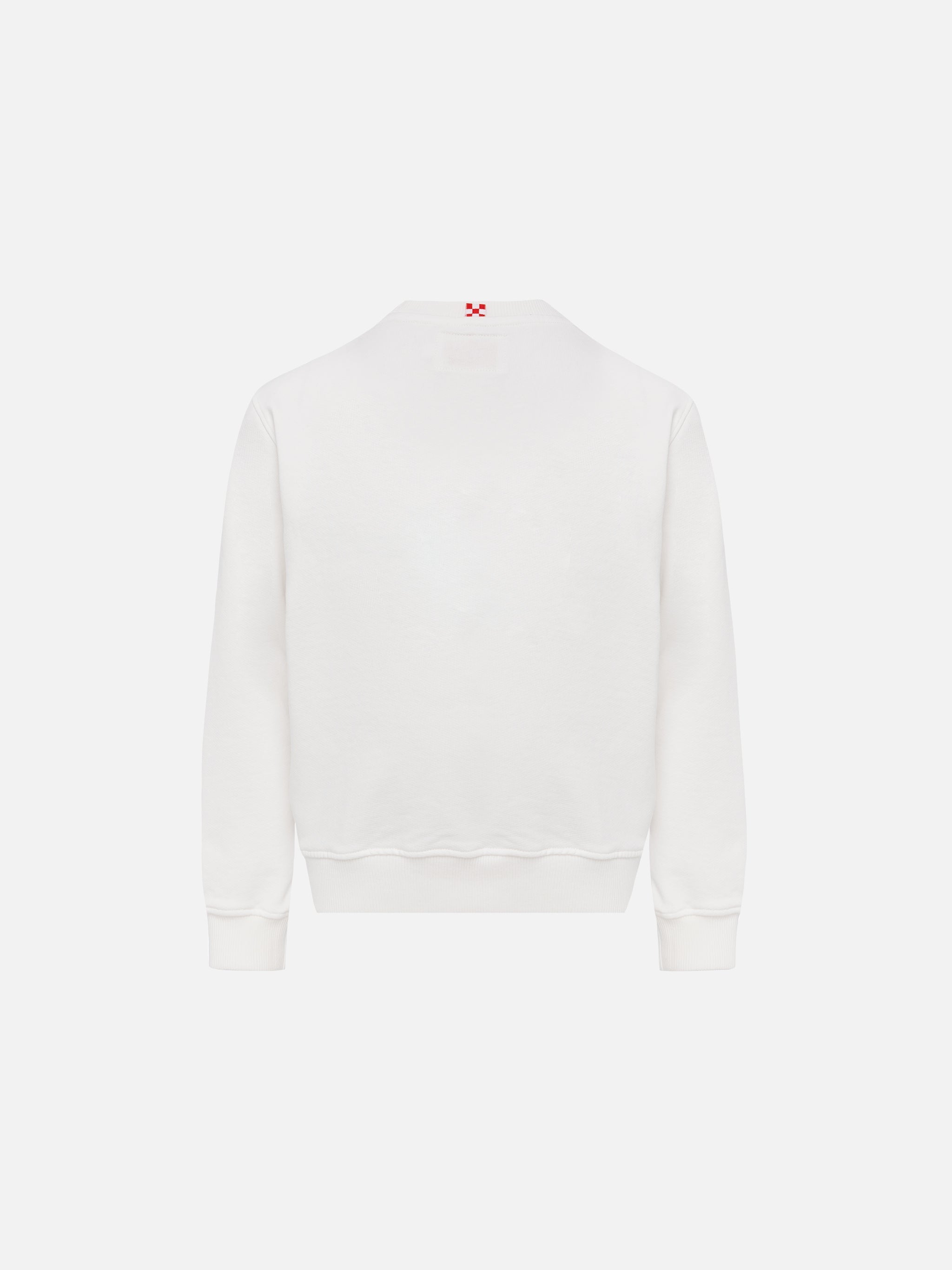 Boy Sweatshirt Bobby With St. Barth Print And Terry Crab Patch White