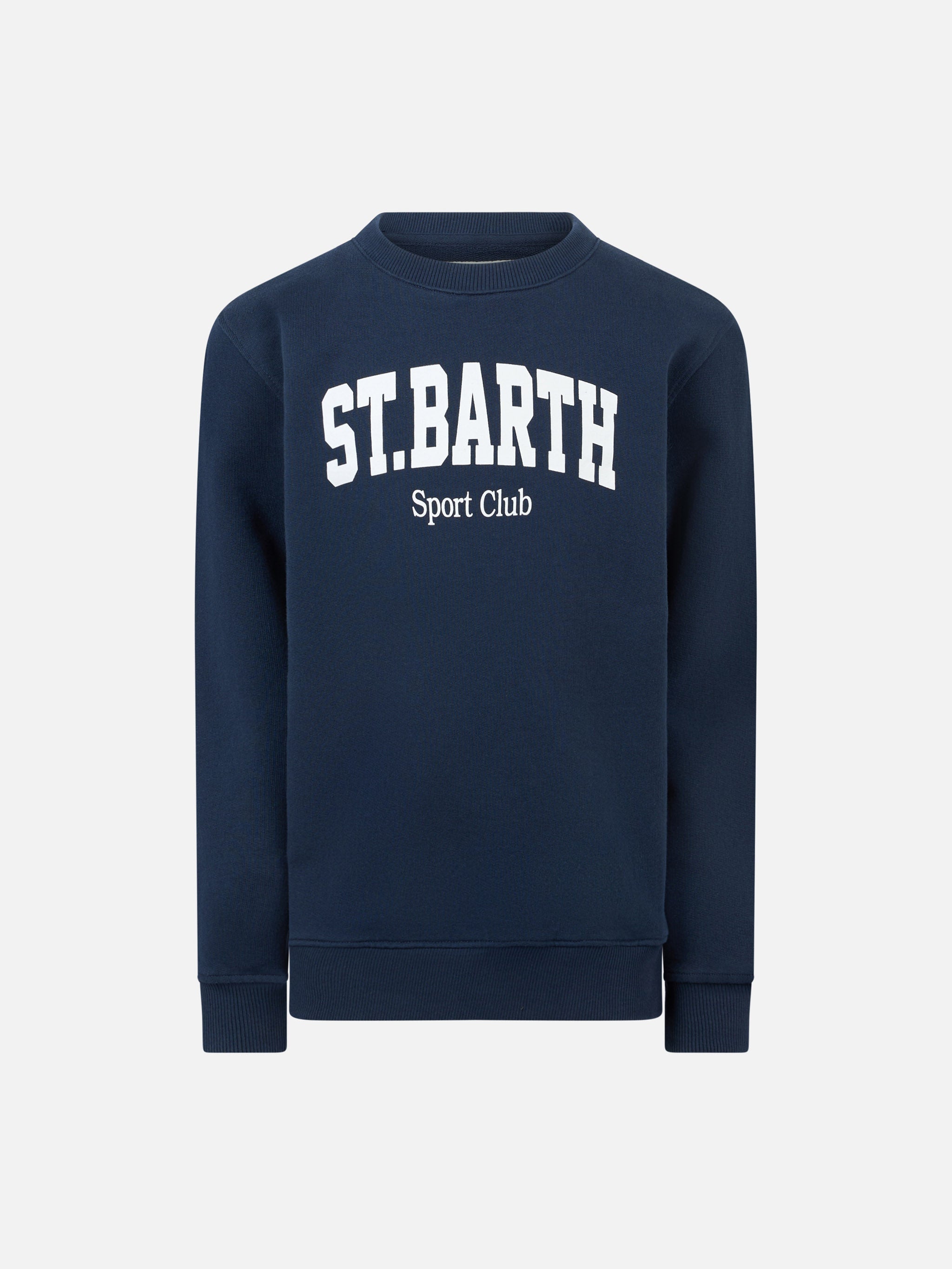 Boy Sweatshirt Bobby With St. Barth Sport Club Print Blue