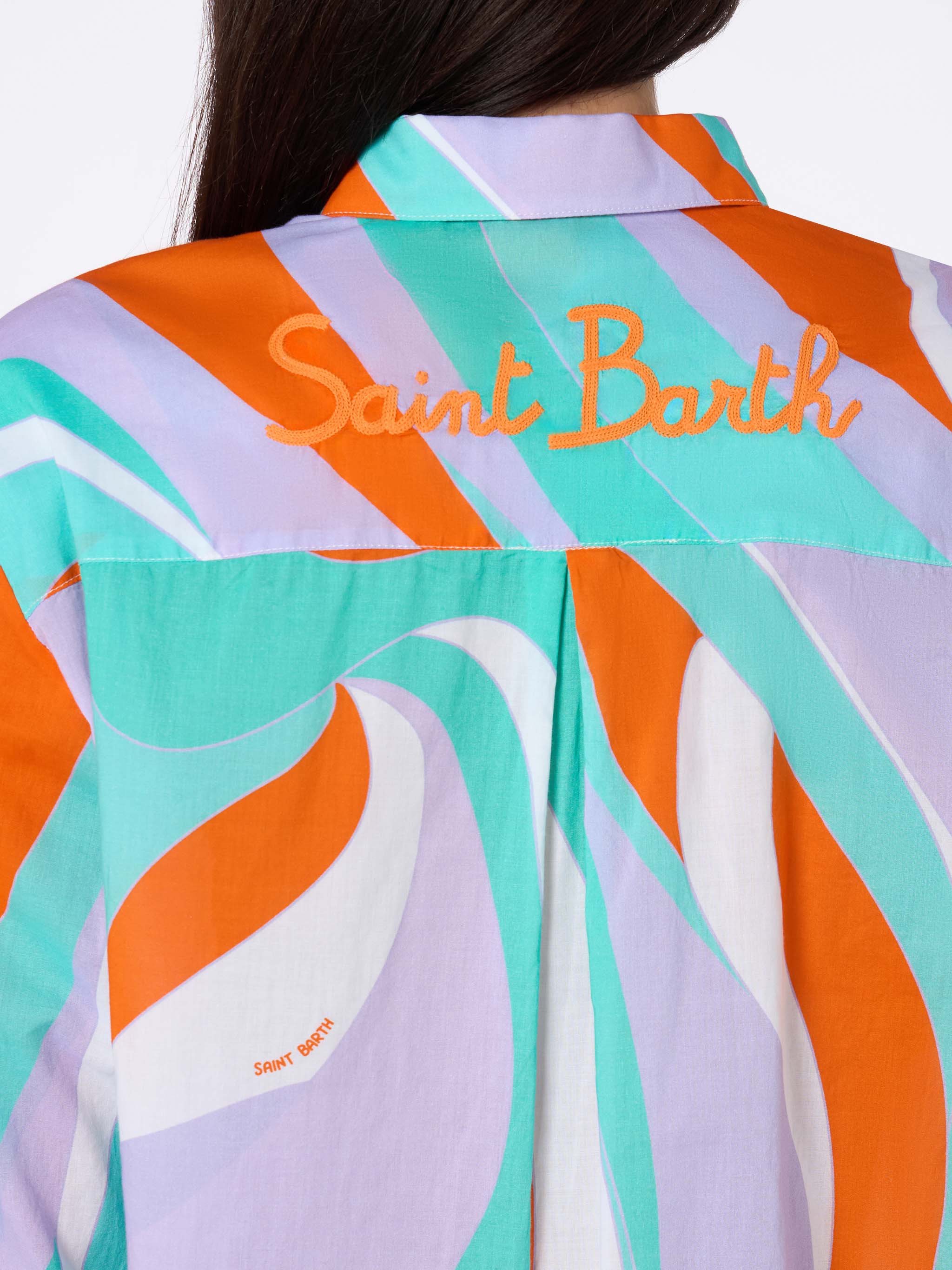 Shape Wave Cotton Brigitte Shirt Green