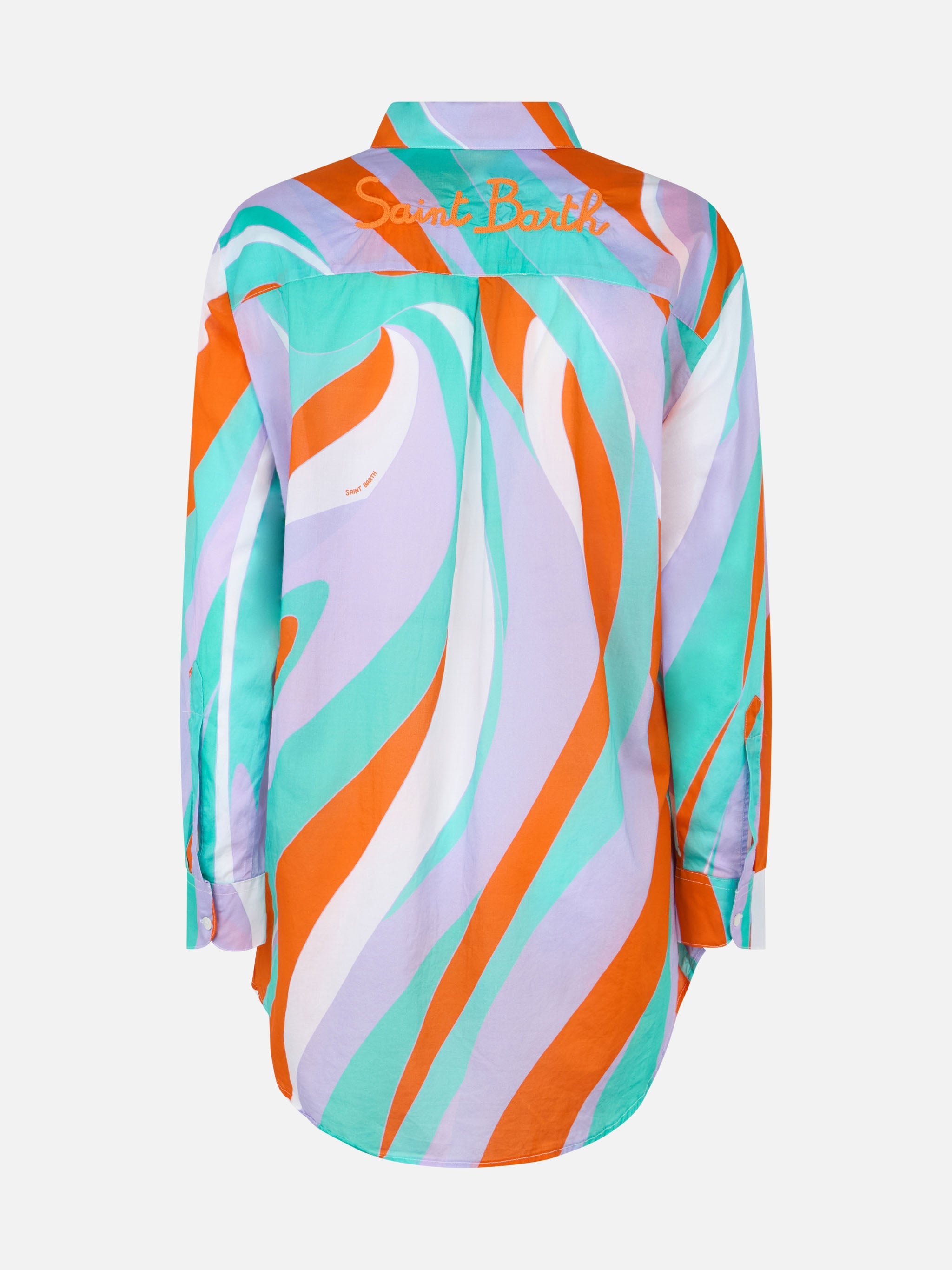 Shape Wave Cotton Brigitte Shirt Green
