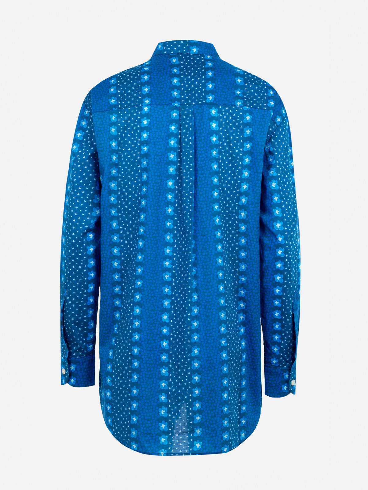 Brigitte Floral Cotton Shirt Blue