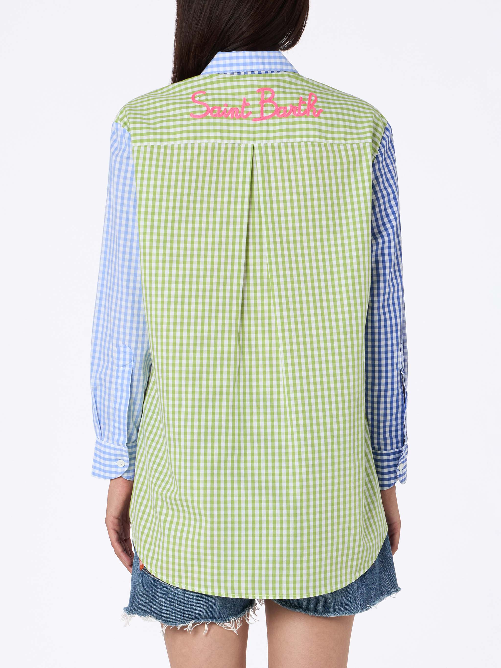 Camicia Brigitte Cotone Stampa Vichy Multicolor Pink Shirt
