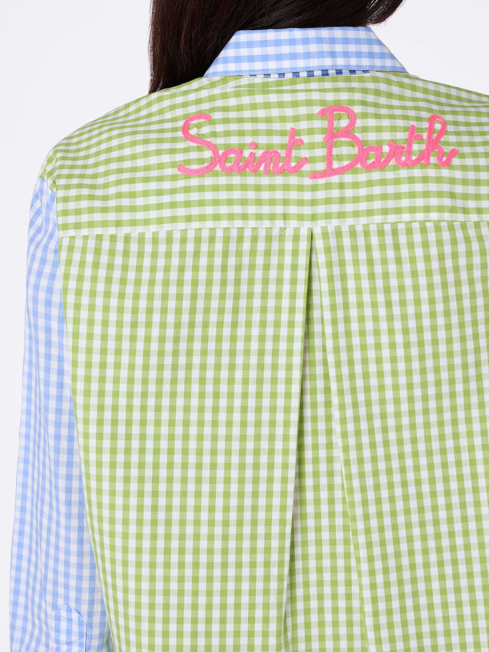 Camicia Brigitte Cotone Stampa Vichy Multicolor Pink Shirt