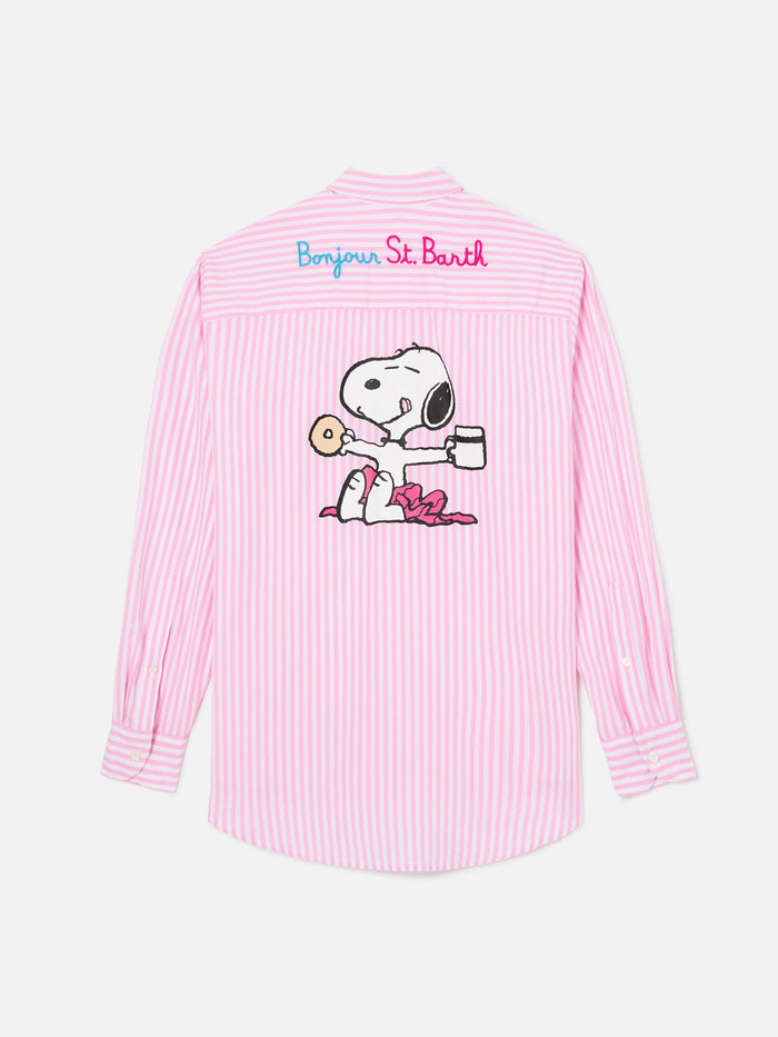 Brigitte Pink Striped Shirt With Snoopy Print | Special Edition
