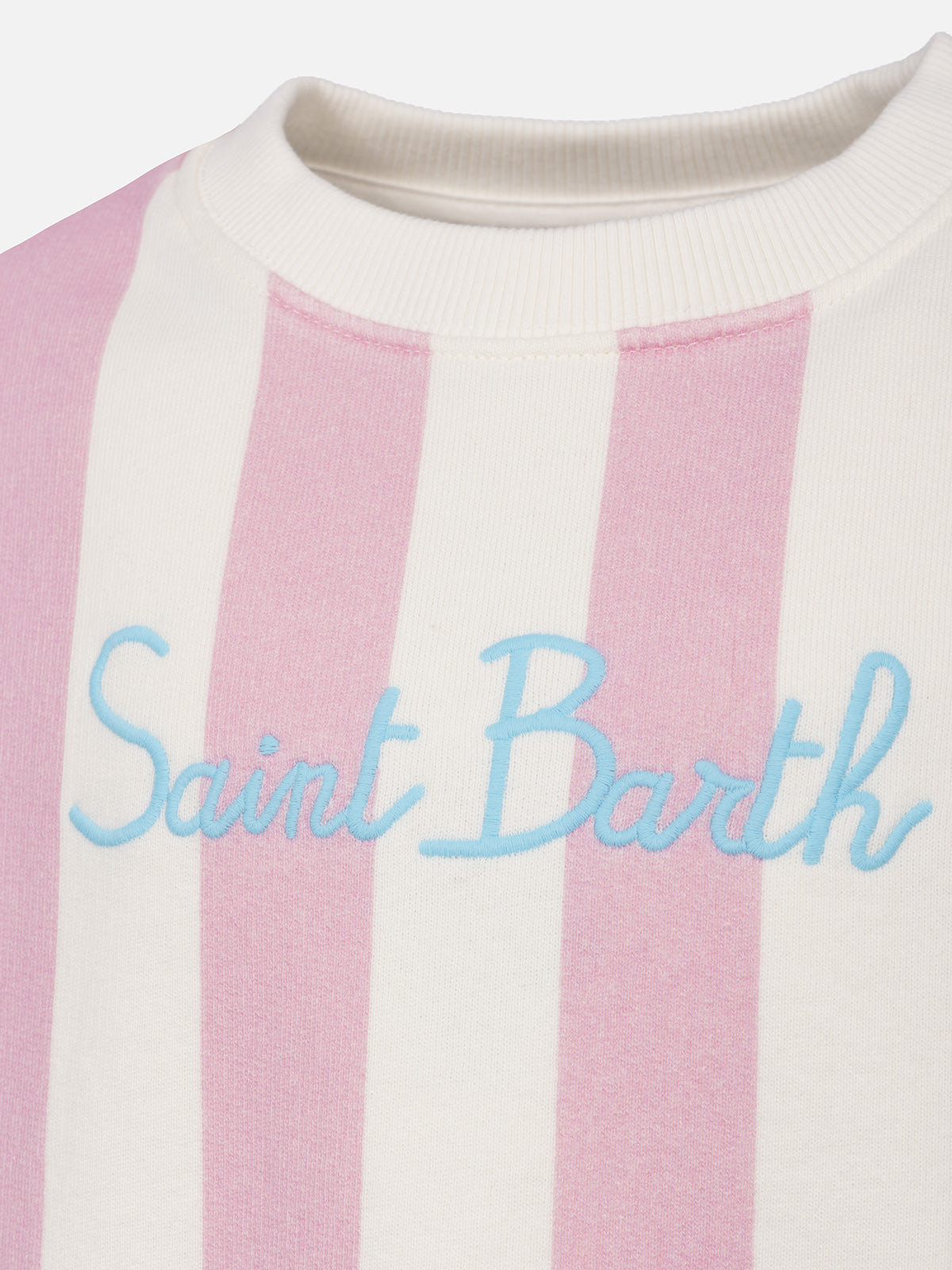 Girl Striped Sweatshirt Briony With Saint Barth Embroidery Rigato