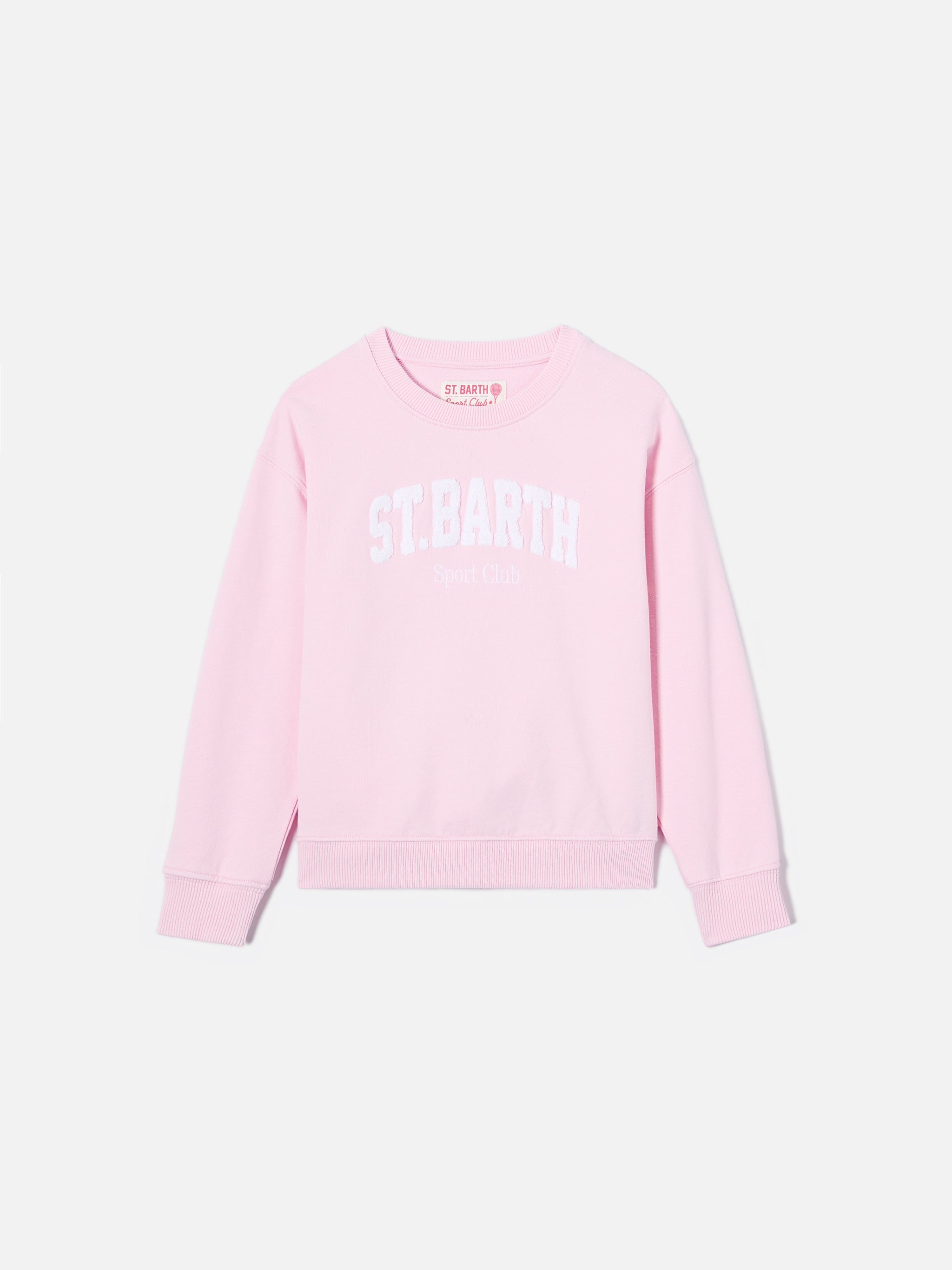 Briony Crewneck Sweatshirt Pink With Terry-Effect Logo