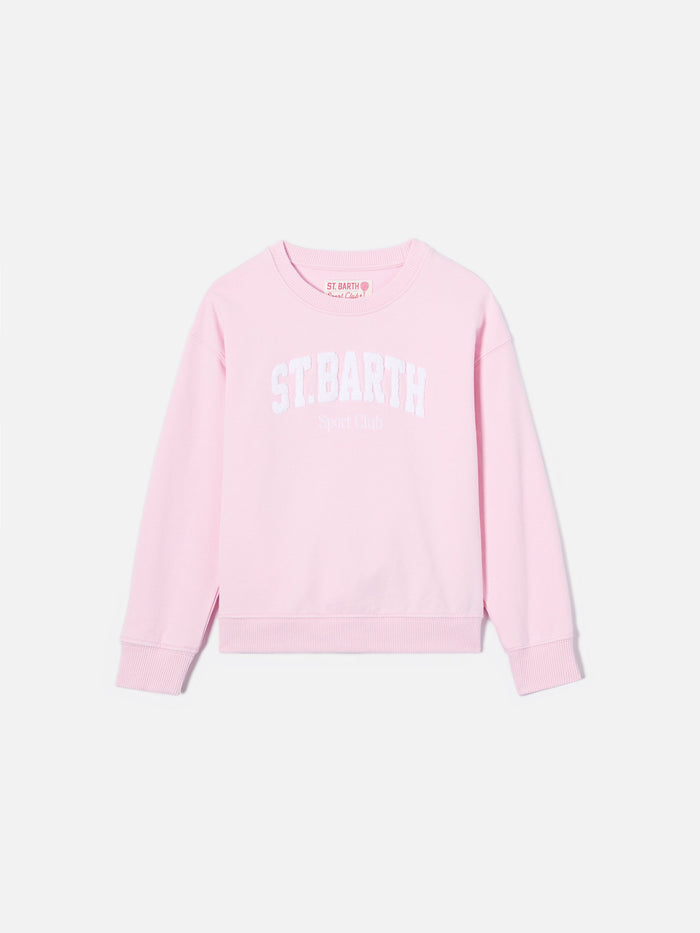 Briony Crewneck Sweatshirt Pink With Terry-Effect Logo