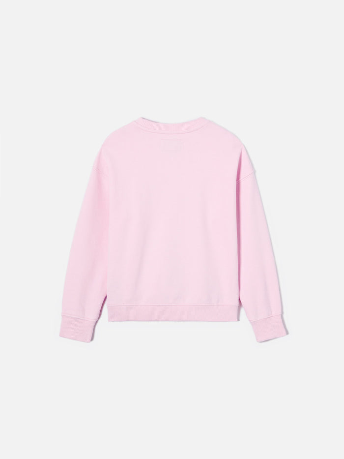 Briony Crewneck Sweatshirt Pink With Terry-Effect Logo