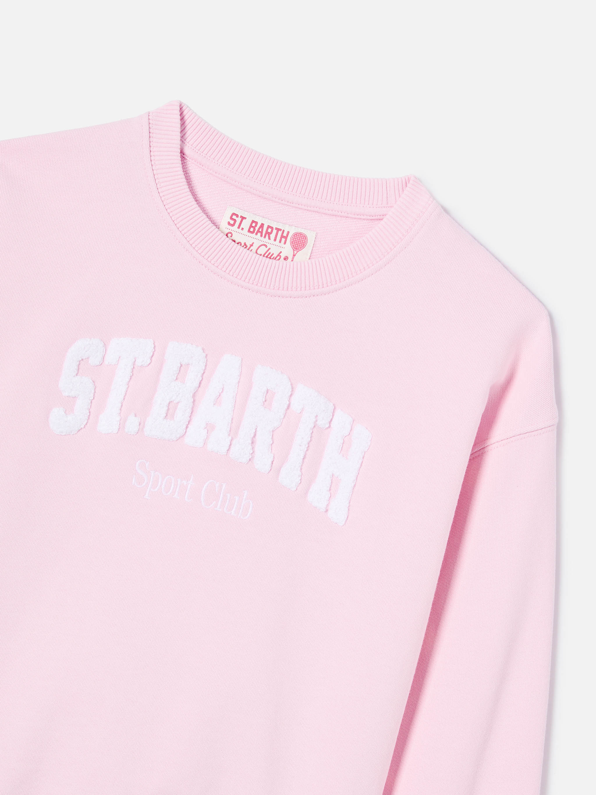 Briony Crewneck Sweatshirt Pink With Terry-Effect Logo