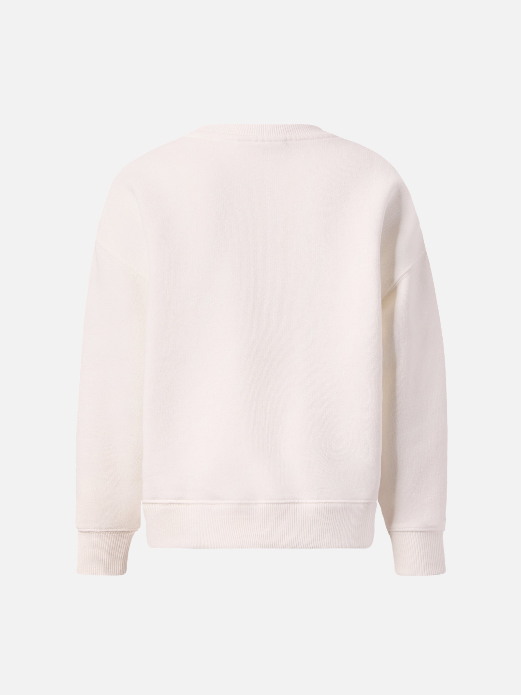 Briony Crewneck Sweatshirt Leopard-Print White Terry