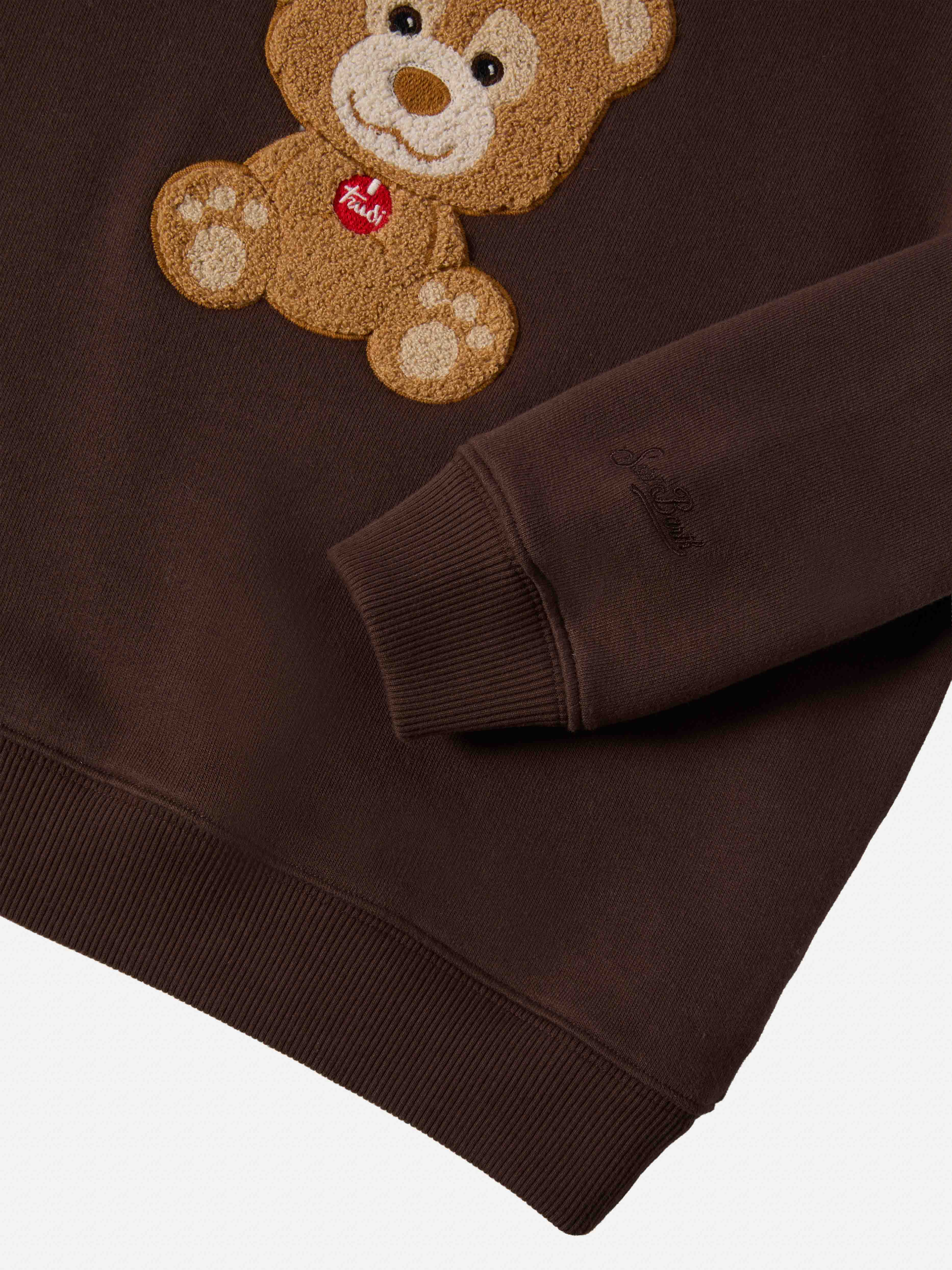 Briony Crewneck Sweatshirt With Trudi Bear Terry Patch | Special Edition Brown