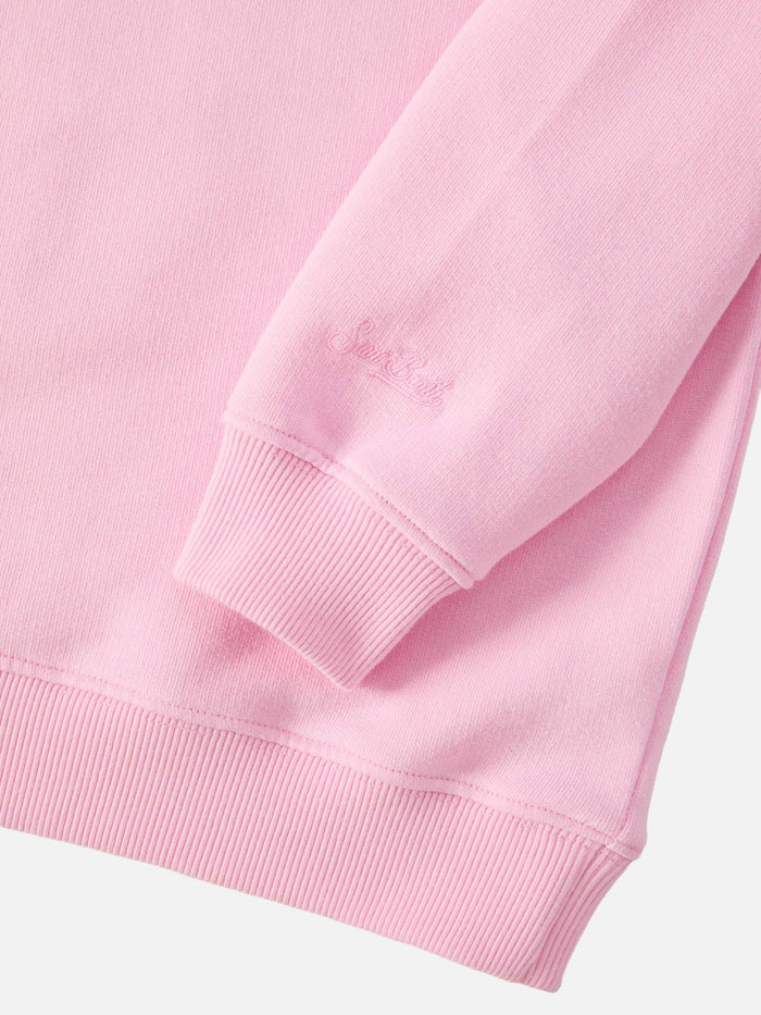 Briony Crewneck Sweatshirt With Bella E Monella Rhinestone Appliqué Pink