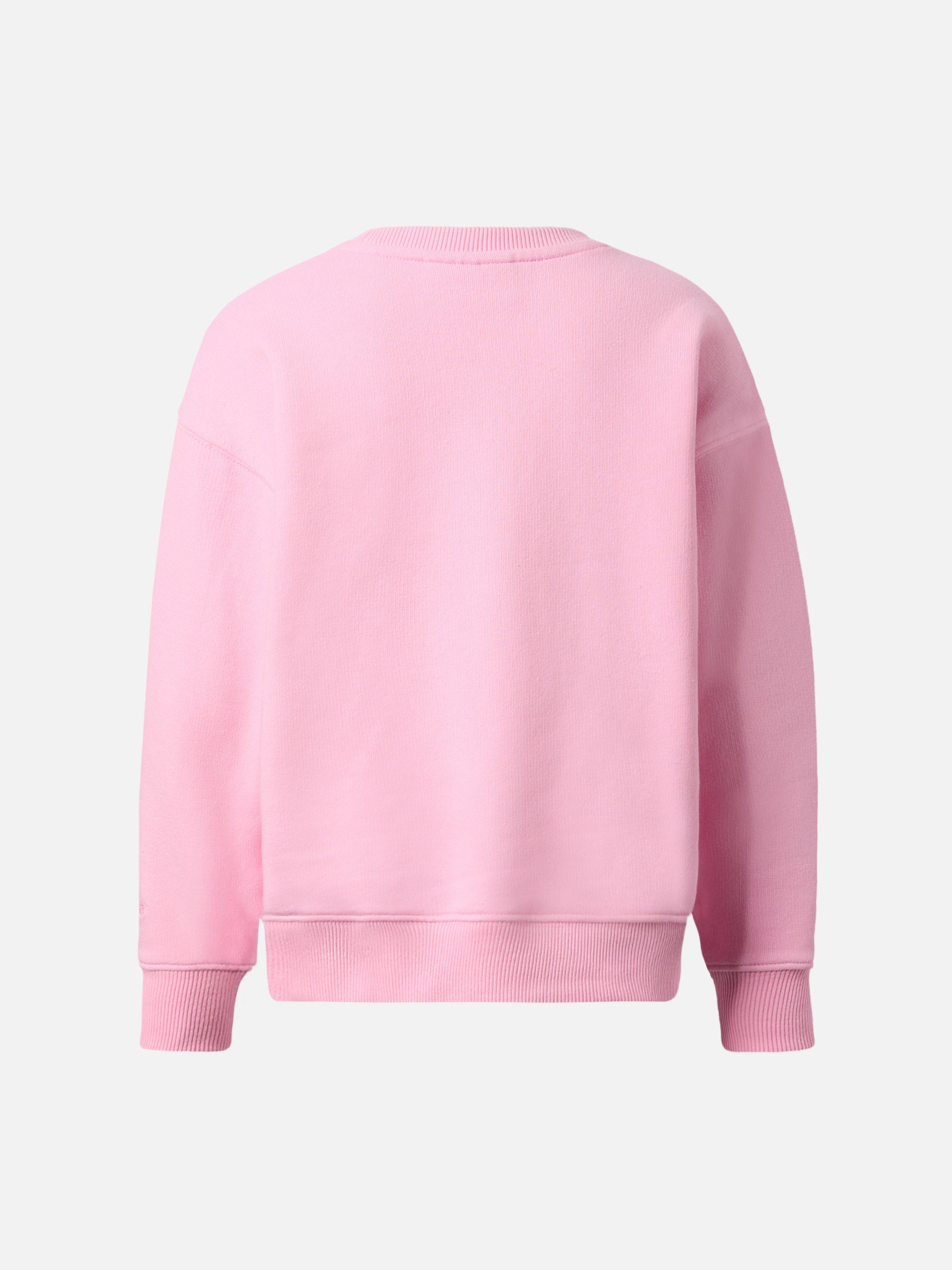 Briony Crewneck Sweatshirt With Bella E Monella Rhinestone Appliqué Pink
