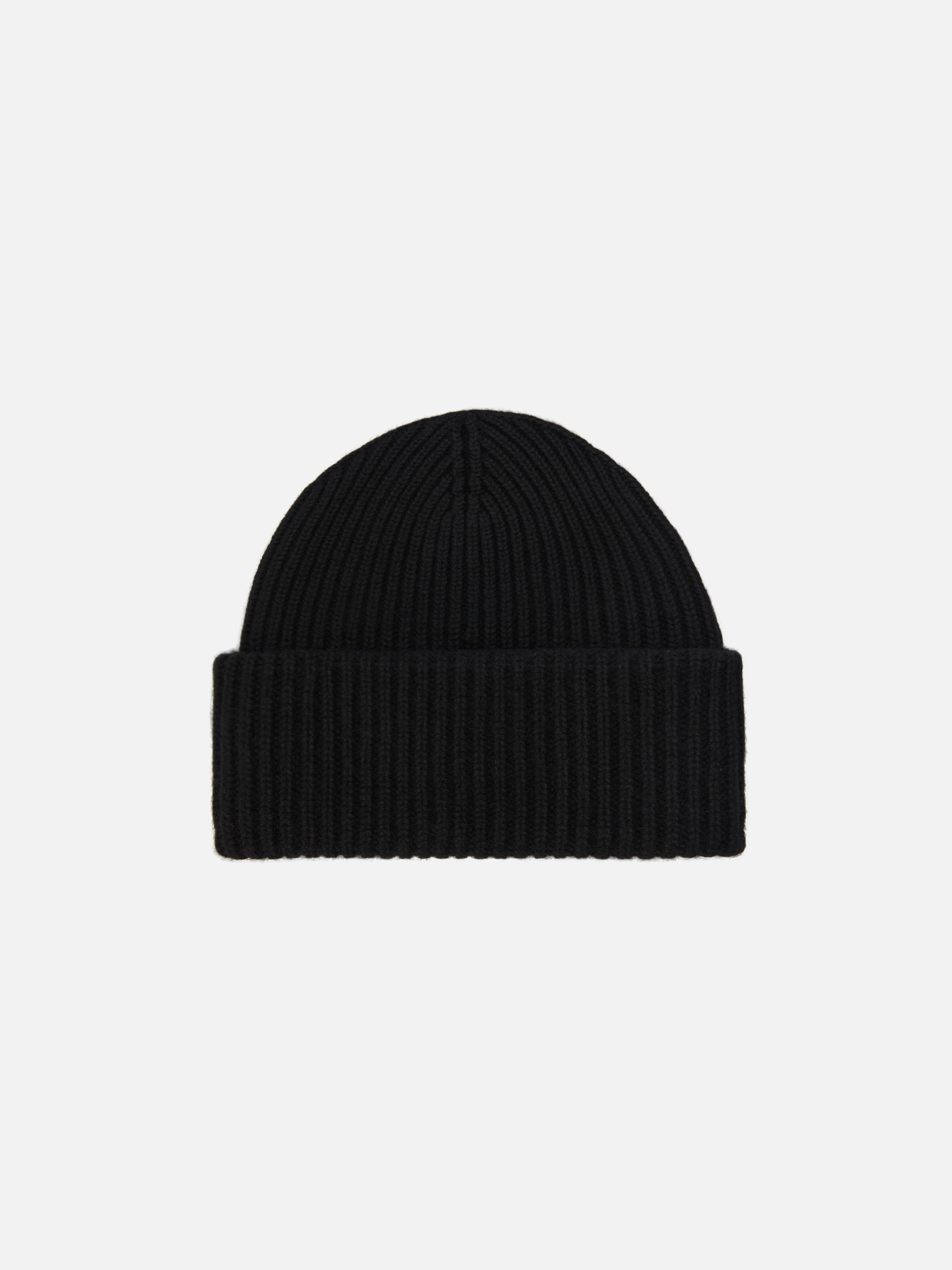 Berry W Ribbed Cashmere-Blend Beanie Black Hat