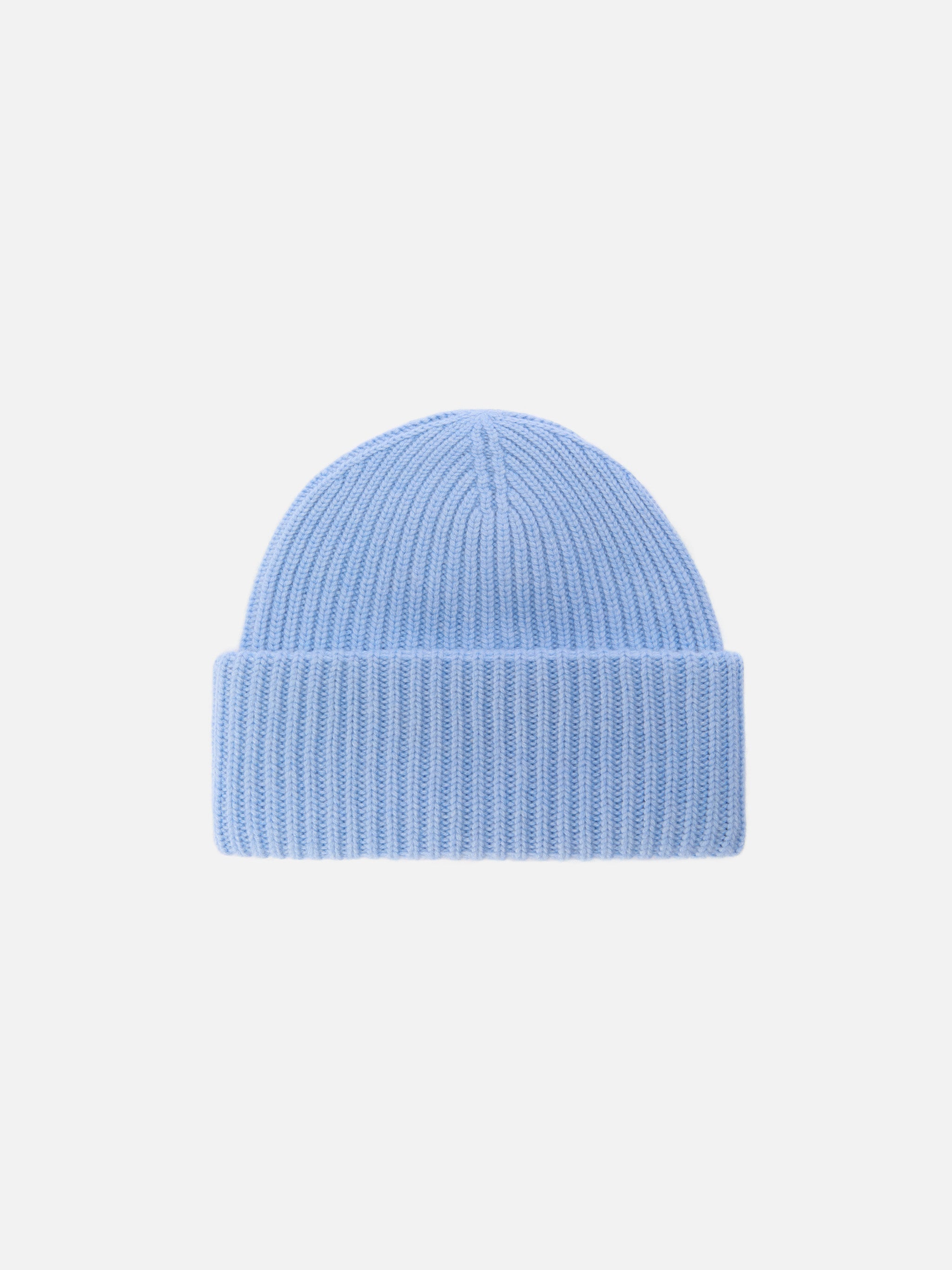 Berry W Ribbed Cashmere-Blend Beanie Light Blue Hat