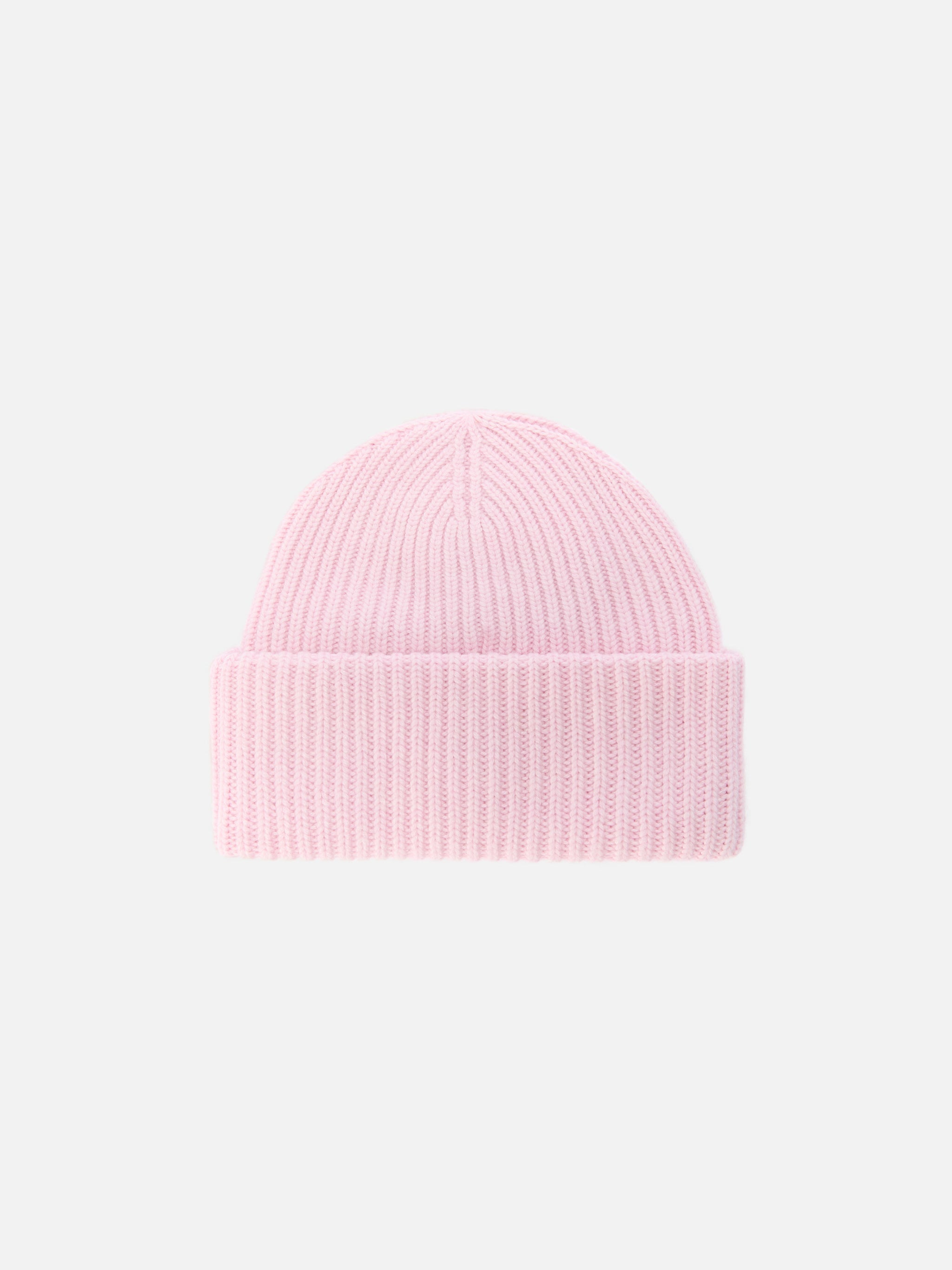 Berry W Ribbed Cashmere-Blend Beanie Pink Hat
