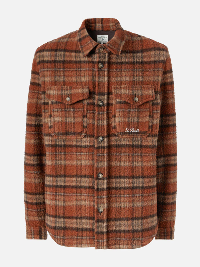 Overshirt Burton Brown Casentino With Pockets Shirt