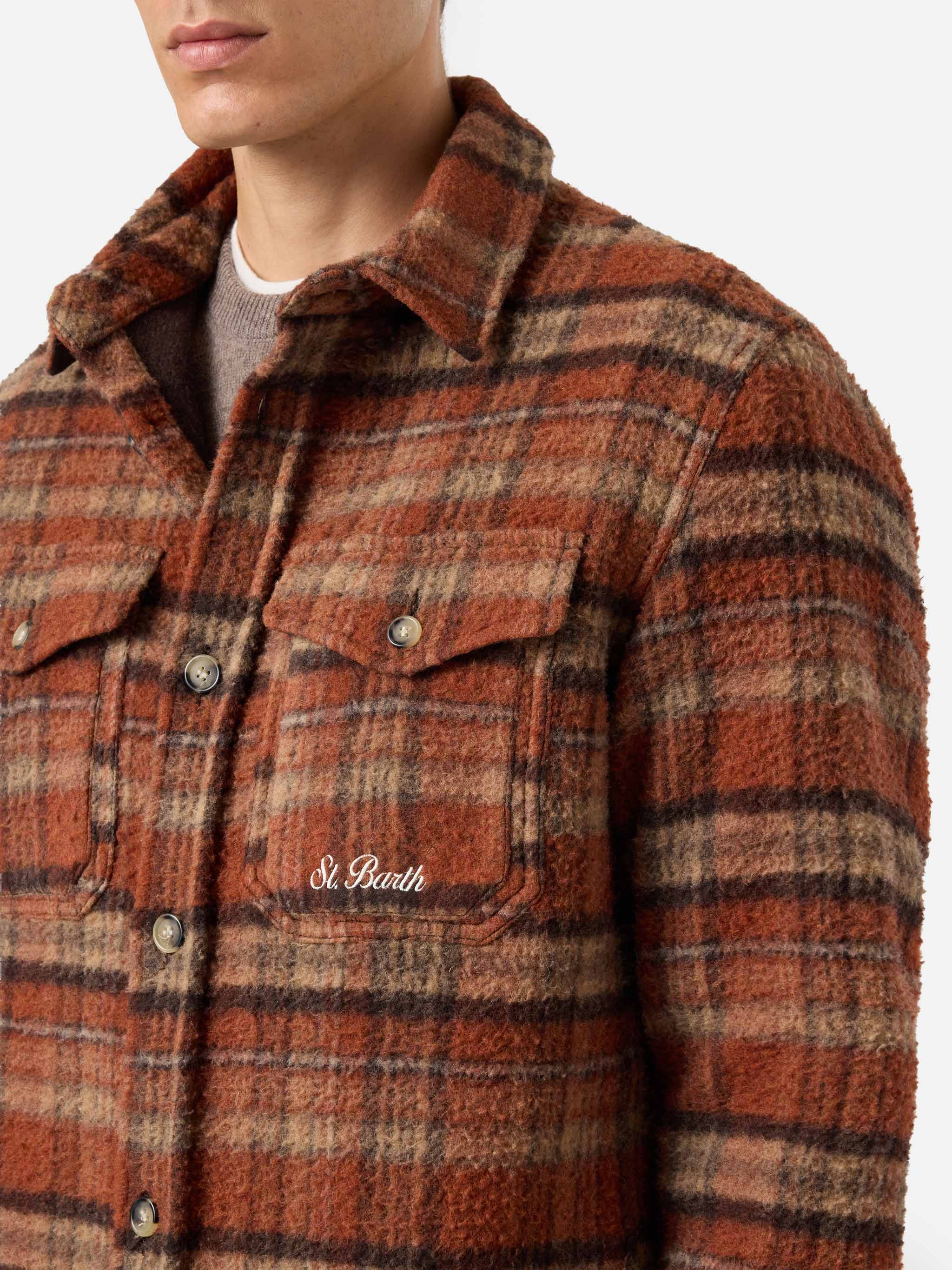 Overshirt Burton Brown Casentino With Pockets Shirt