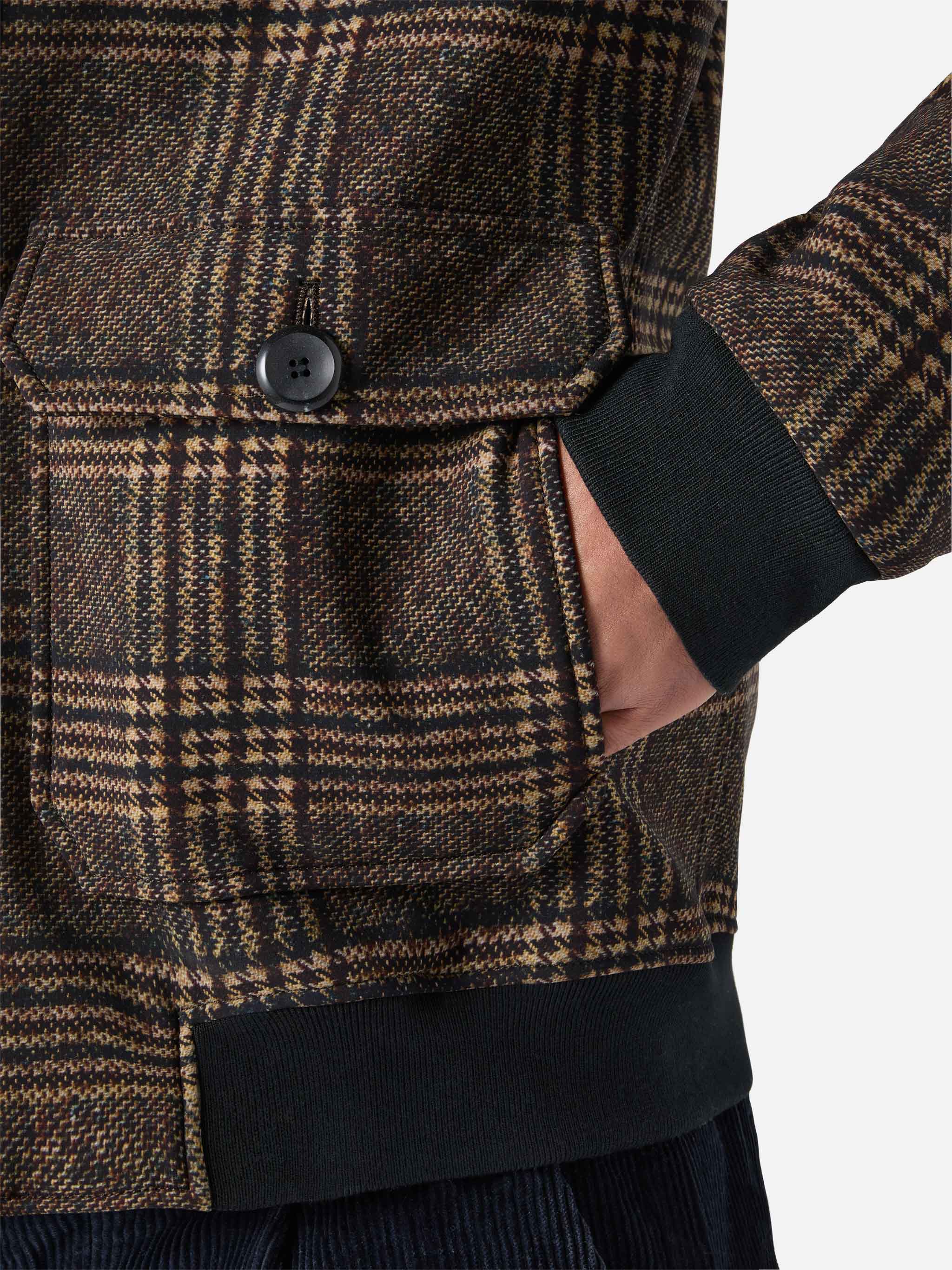 Thermo Jacket Byron With Prince Of Wales Print Brown