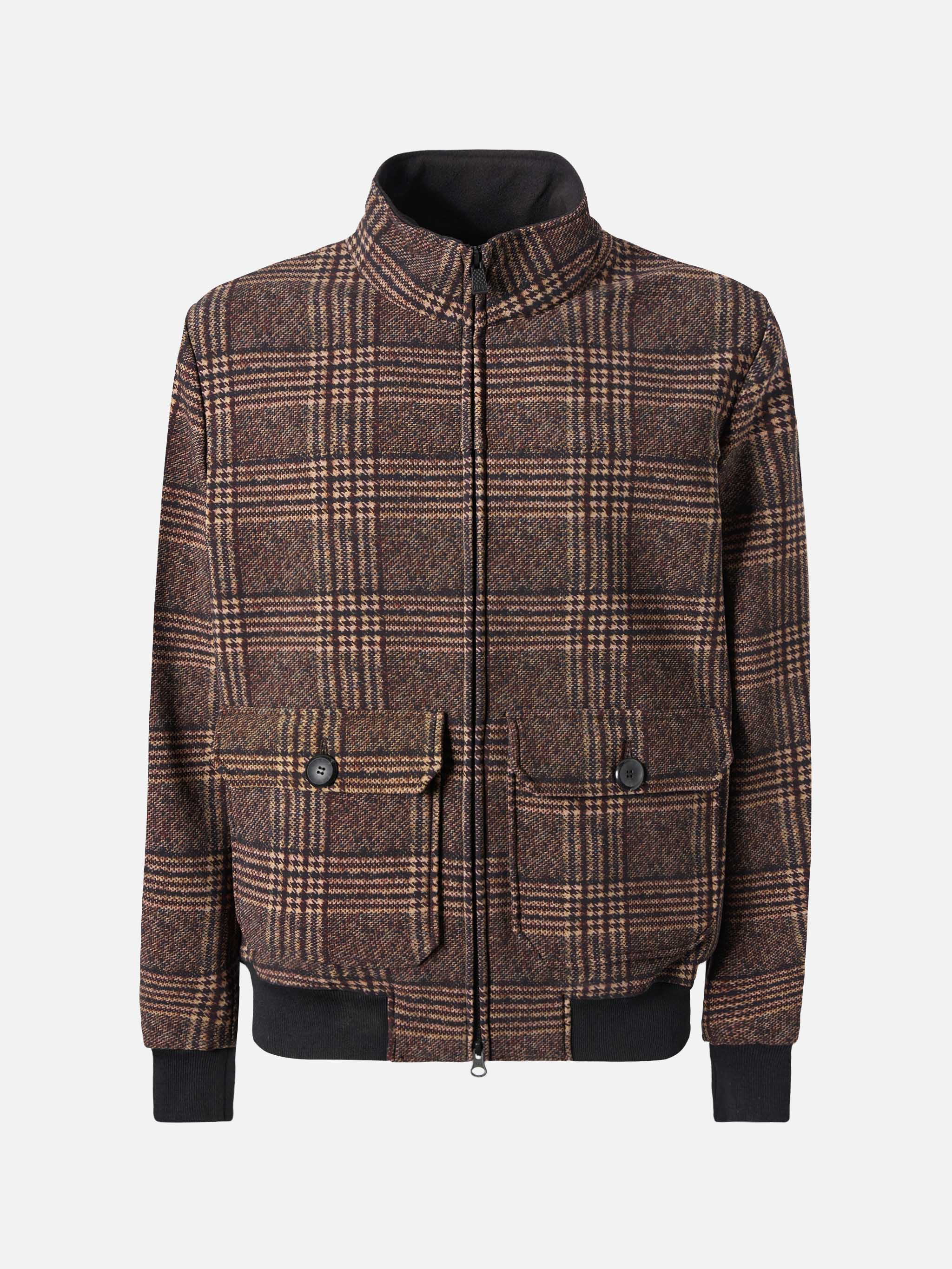 Thermo Jacket Byron With Prince Of Wales Print Brown