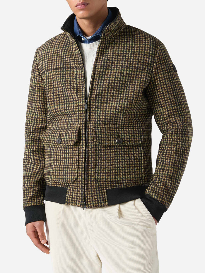 Thermo Jacket Byron With Pied De Poule Print