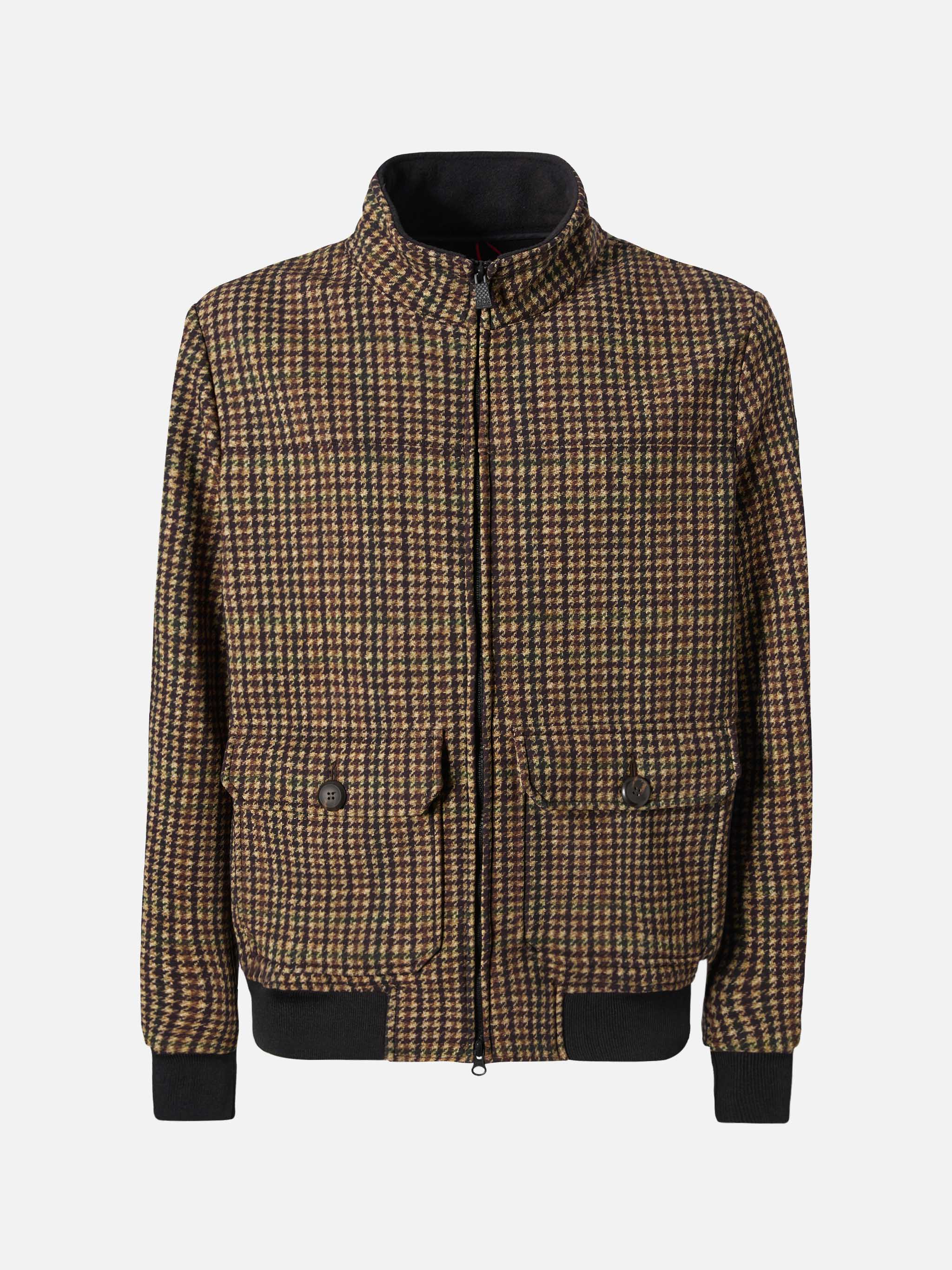 Thermo Jacket Byron With Pied De Poule Print