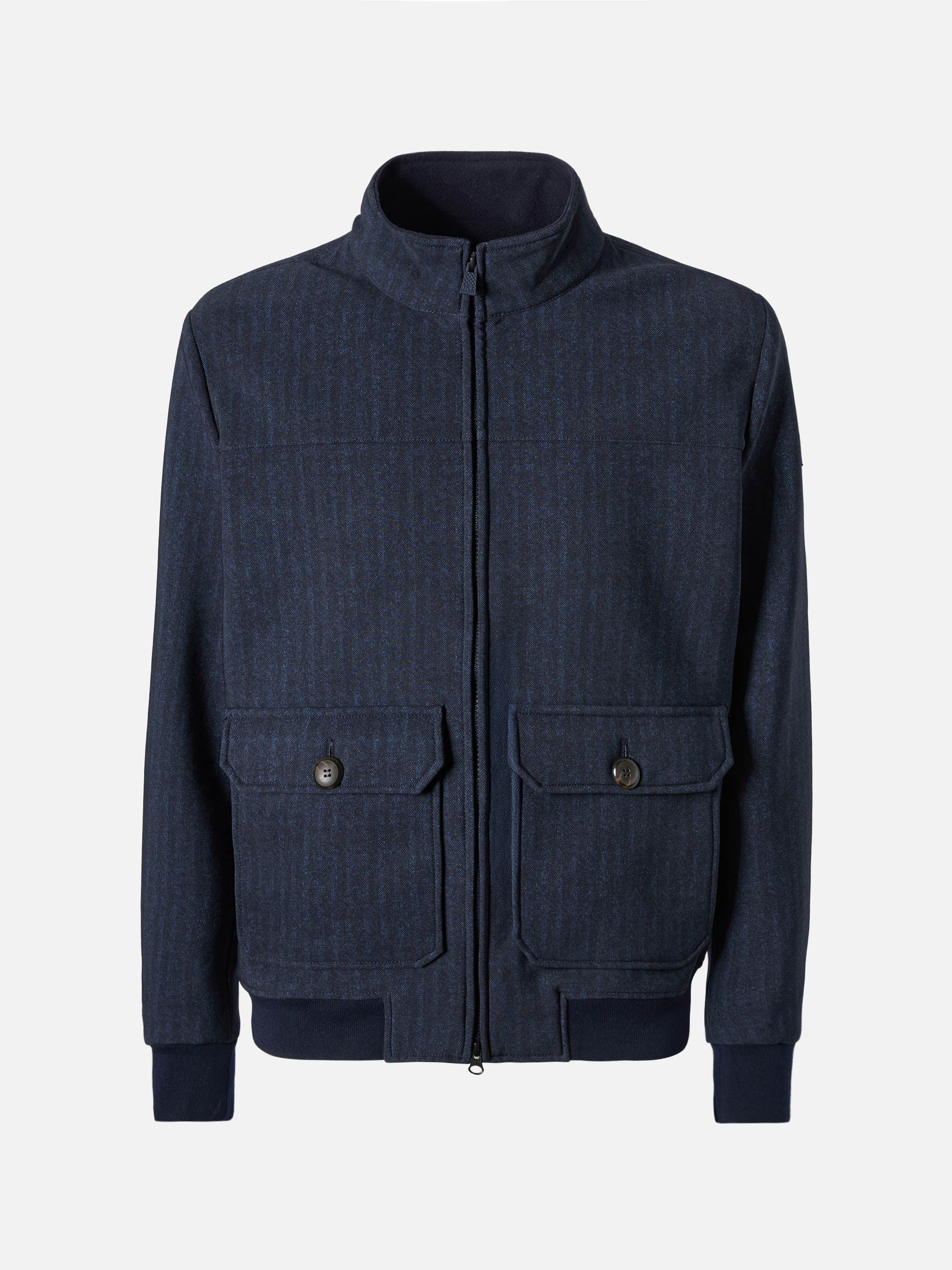 Thermo Jacket Byron With Blue Herringbone Print