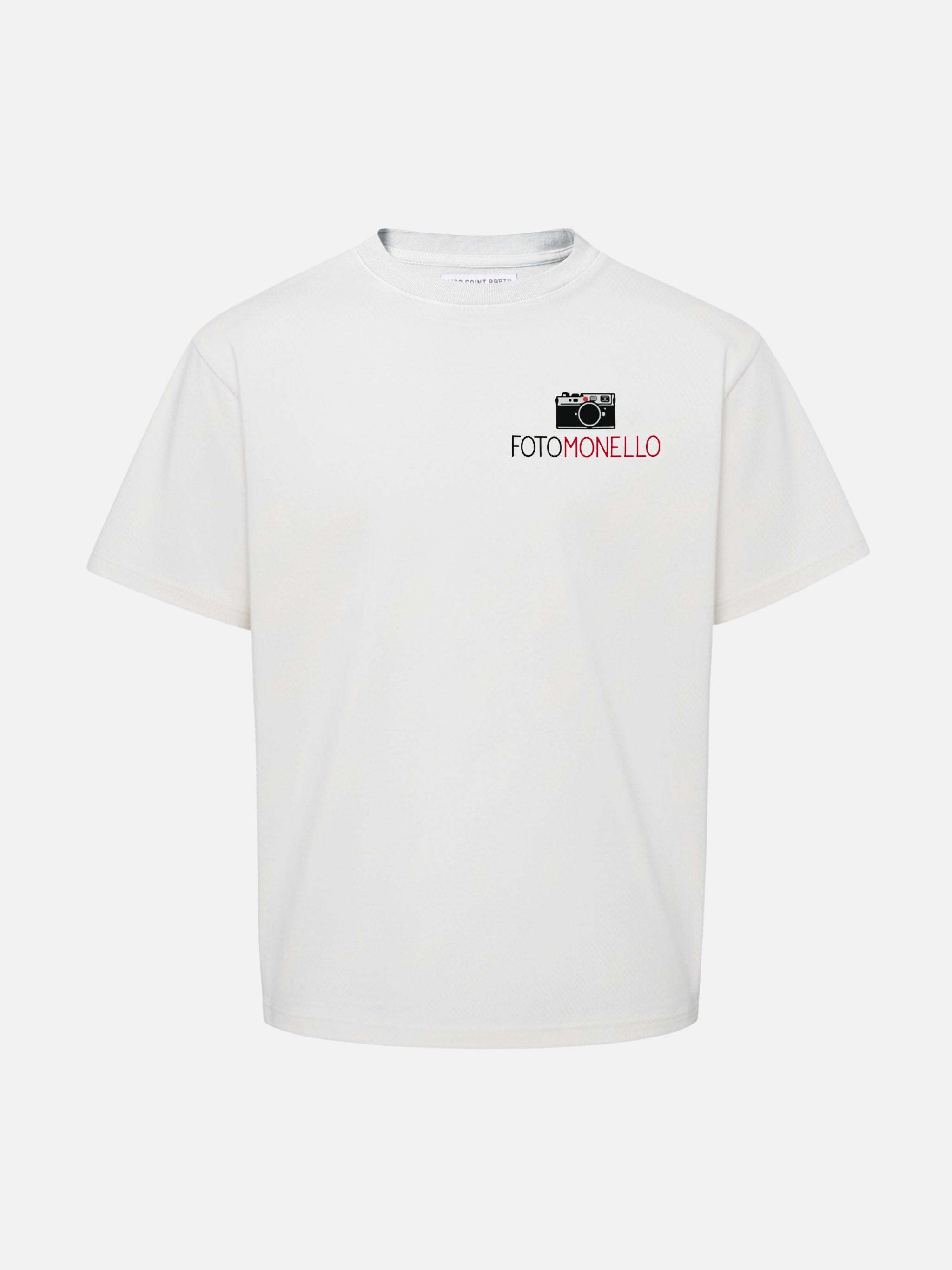 Cameron Cotton T-Shirt White With Fotomonello Embroidery