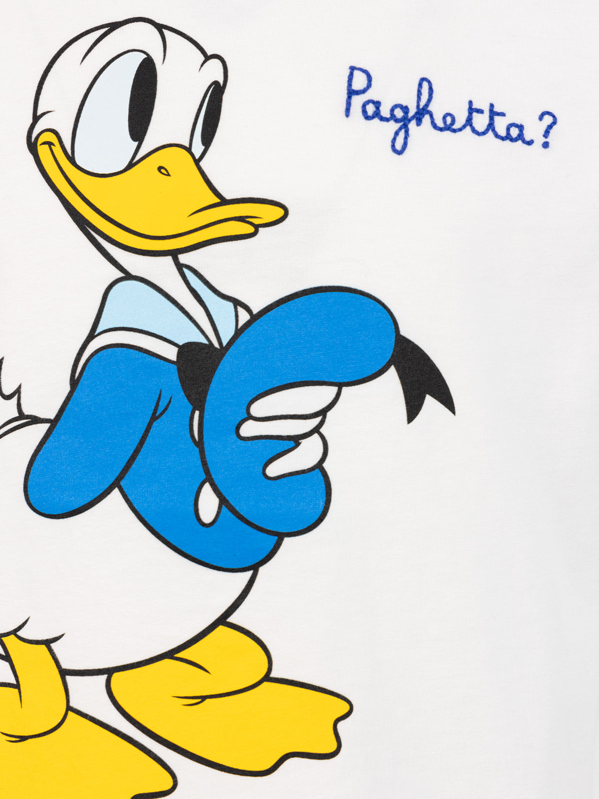 Boy Heavy Cotton T-Shirt Cameron With Donald Print And Paghetta? Embroidery | Disney Special Edition White
