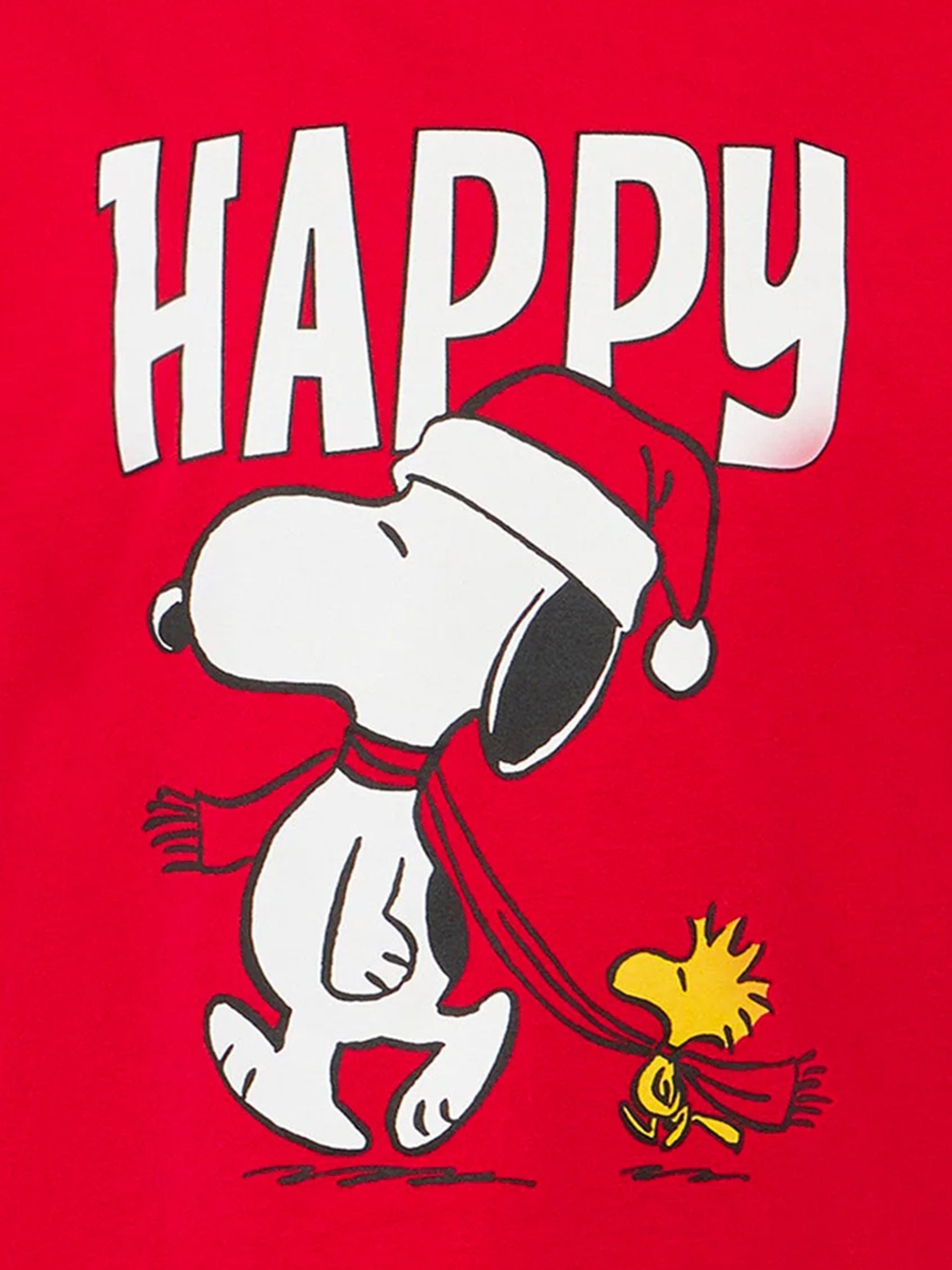 Boy Heavy Cotton T-Shirt With Snoopy Print | Peanuts™ Special Edition Red