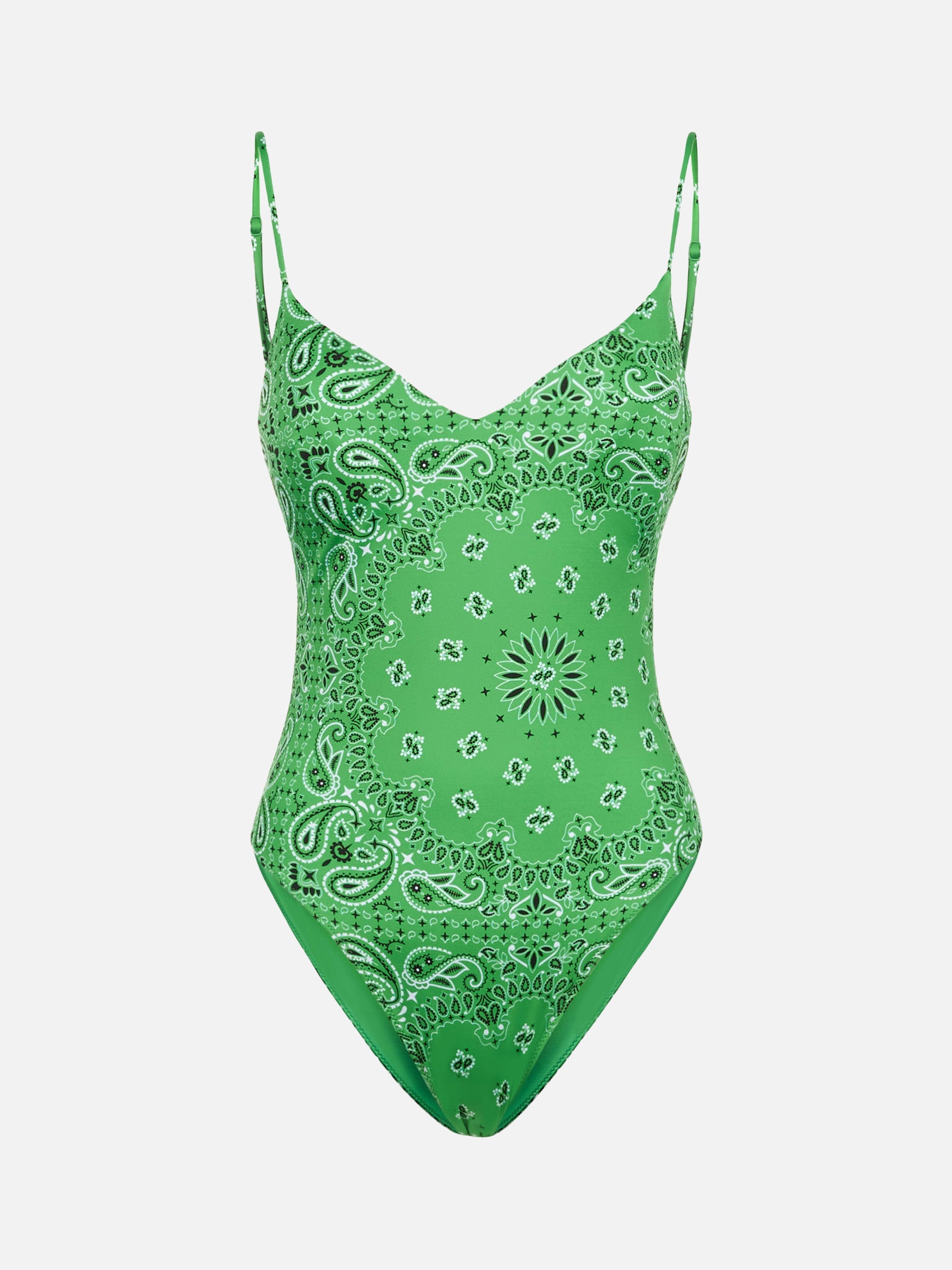 Candice Green Bandana Print One-Piece Swimsuit One Piece