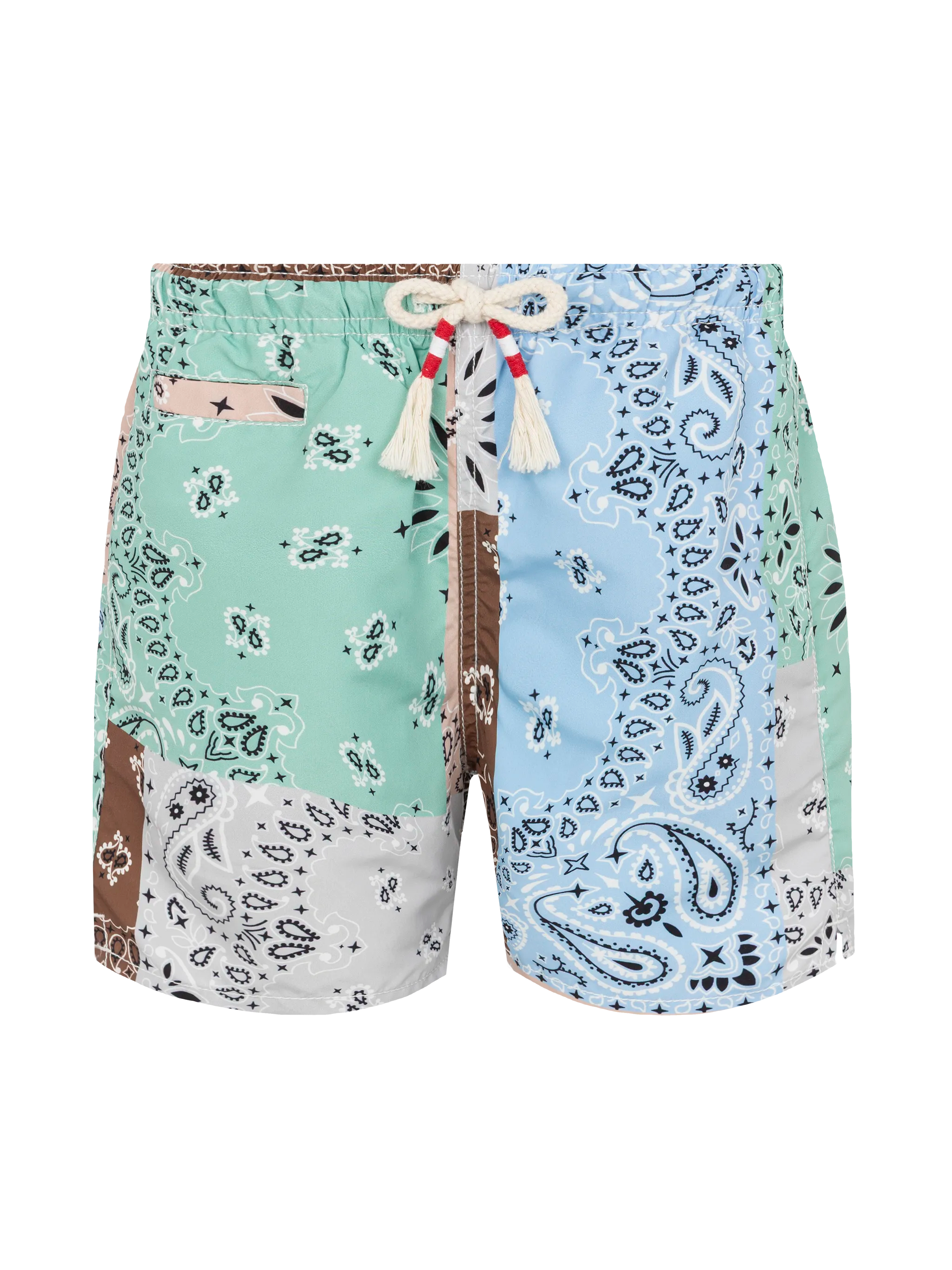 Mid-Length Swim-Shorts Caprese Jr With Bandana Patch Print Swimshort