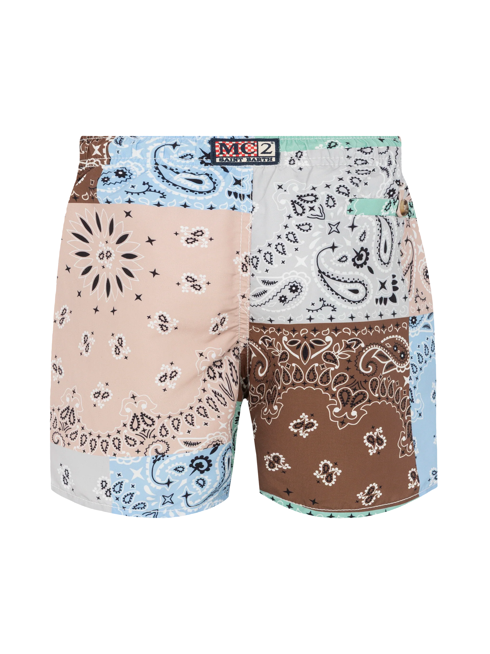 Mid-Length Swim-Shorts Caprese Jr With Bandana Patch Print Swimshort