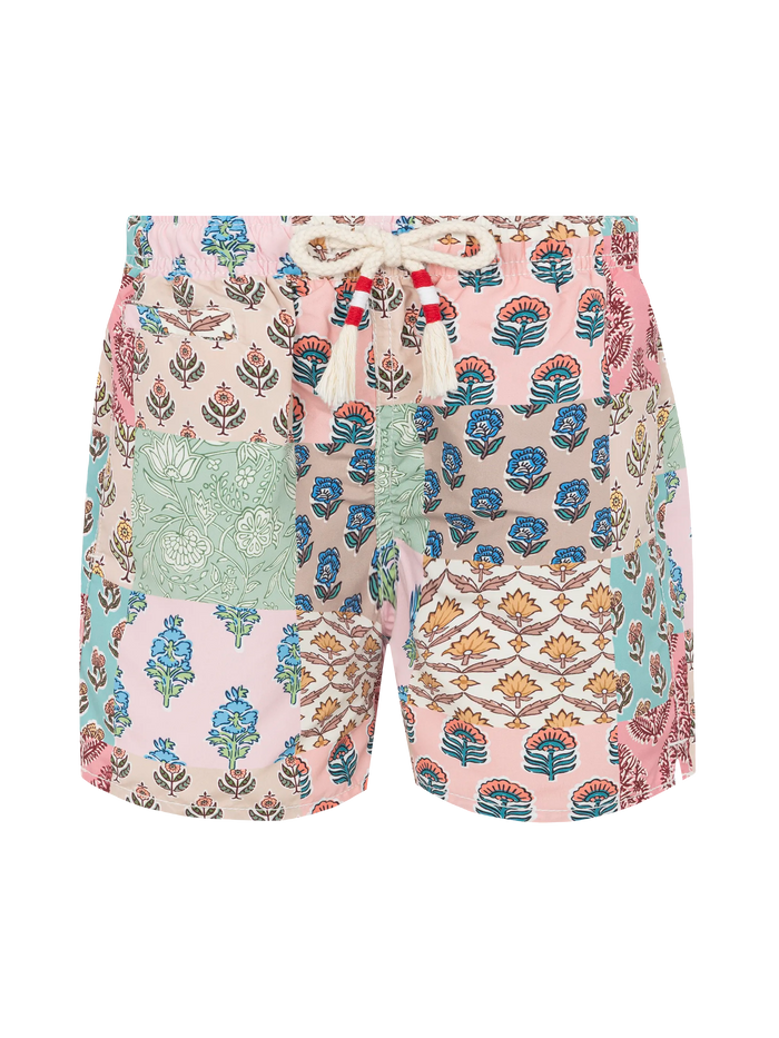 Mid-Length Swim-Shorts Caprese Jr With Flower Patch Print __single__ Swimshort