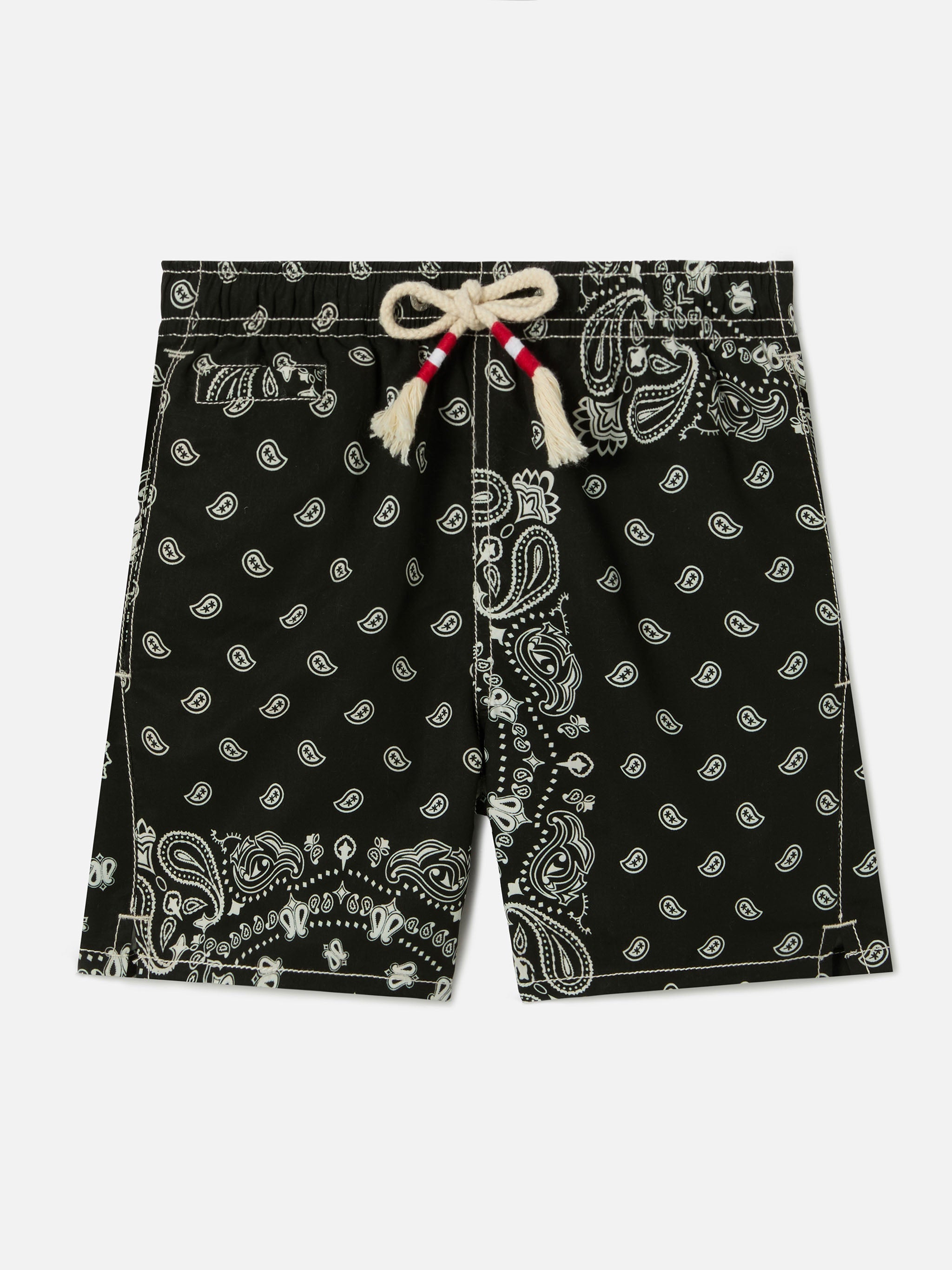 Caprese Jr Swim Shorts With Black Bandana Print __single__ Swimshort