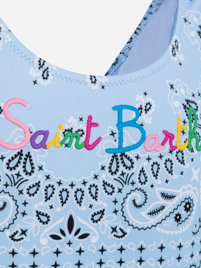Cara One-Piece Swimsuit With Light Blue Bandana Print __single__ One Piece