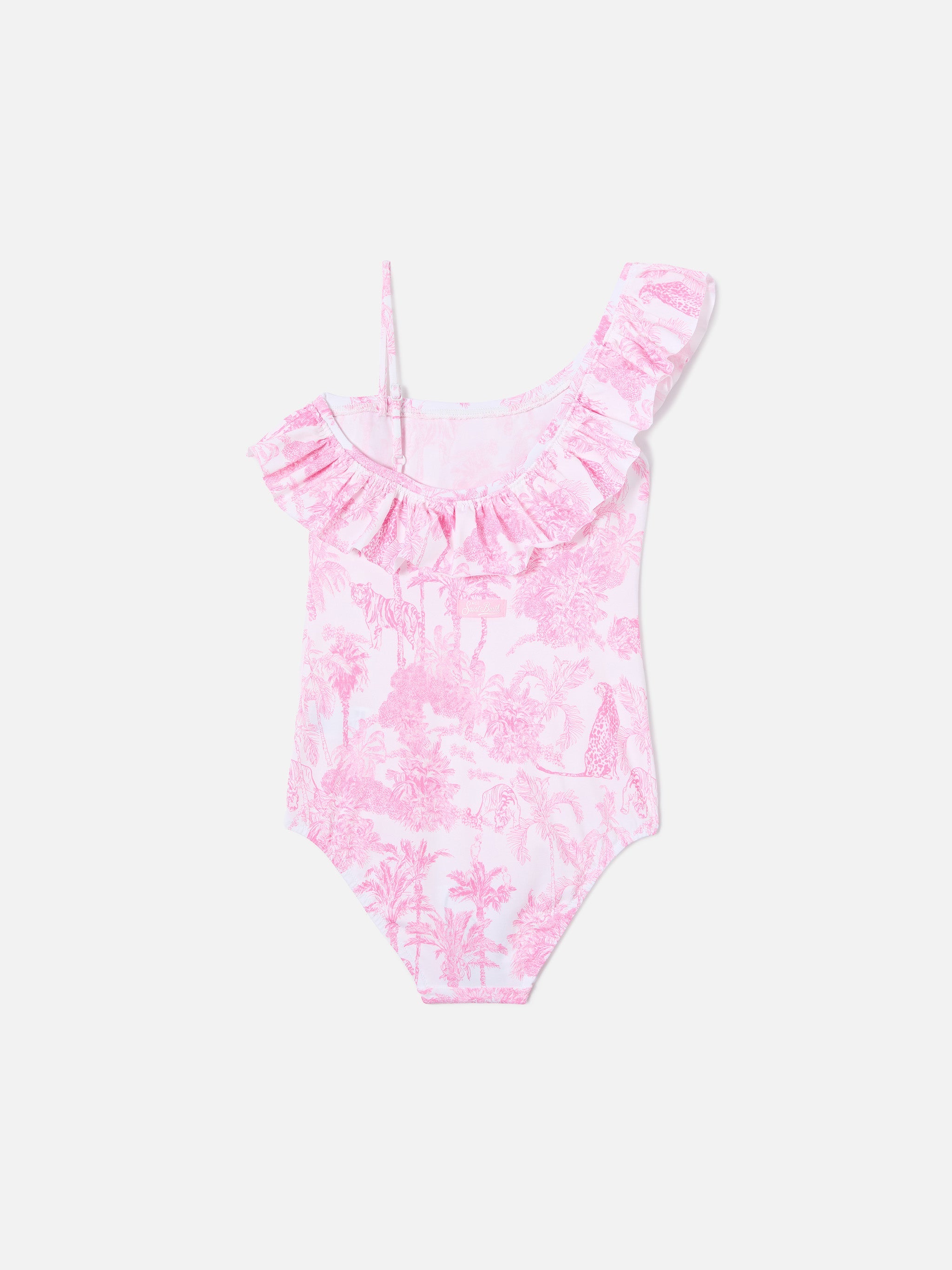 Carin One-Piece Swimsuit With Pink Toile De Jouy Print __single__ One Piece