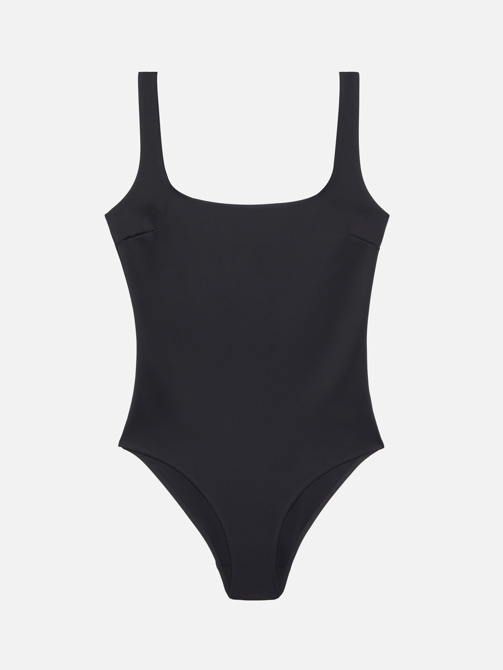 Cassandra Square Neck One-Piece Swimsuit Black One Piece