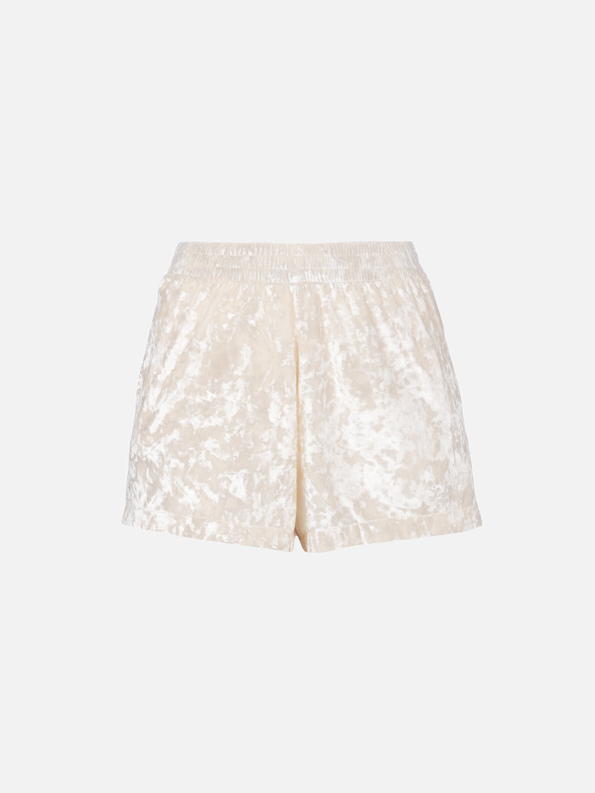 Cream Chenille Cate Pull Up Shorts White Pant