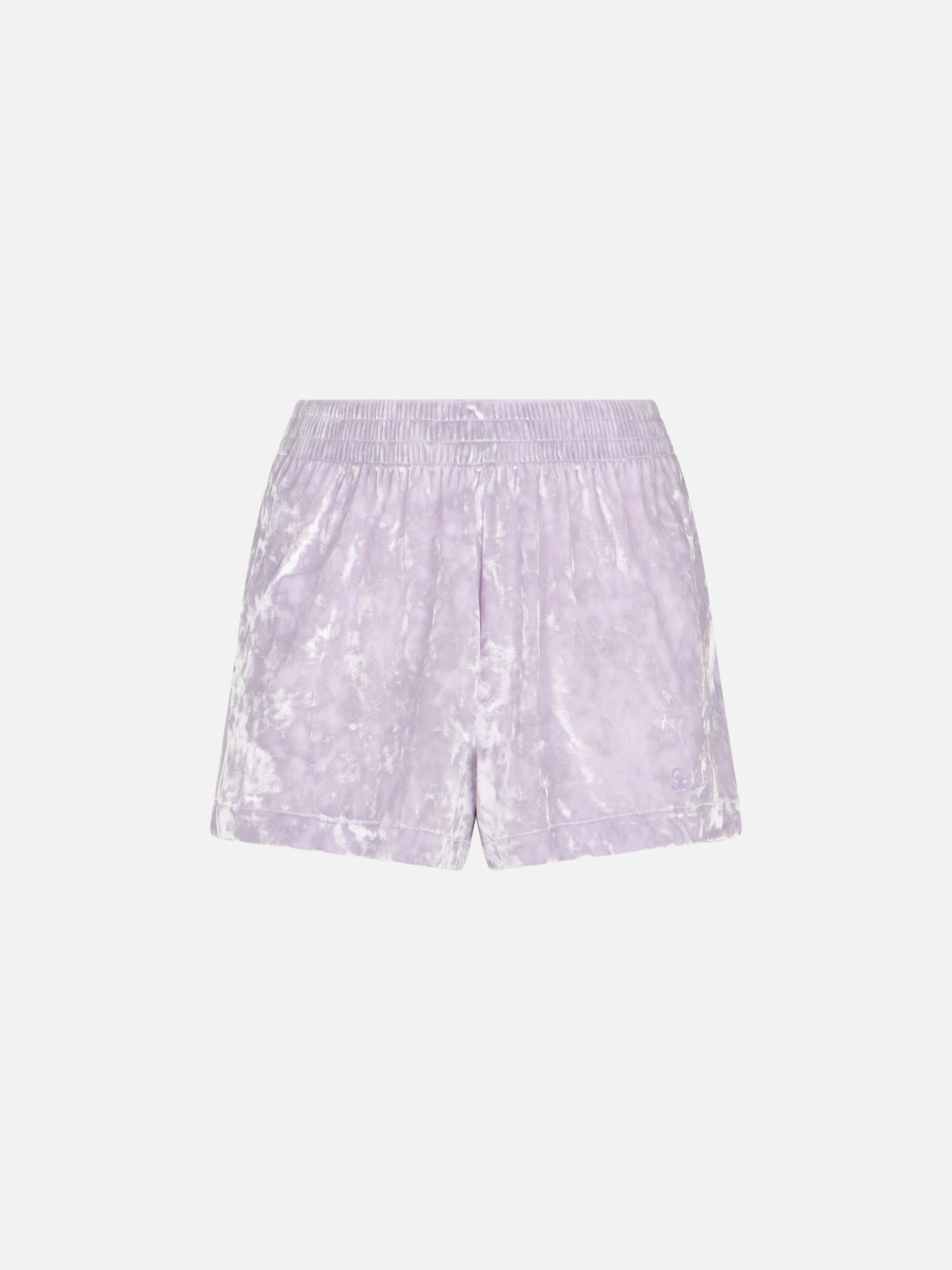 Cate Lilac Chenille Shorts Pink Pant