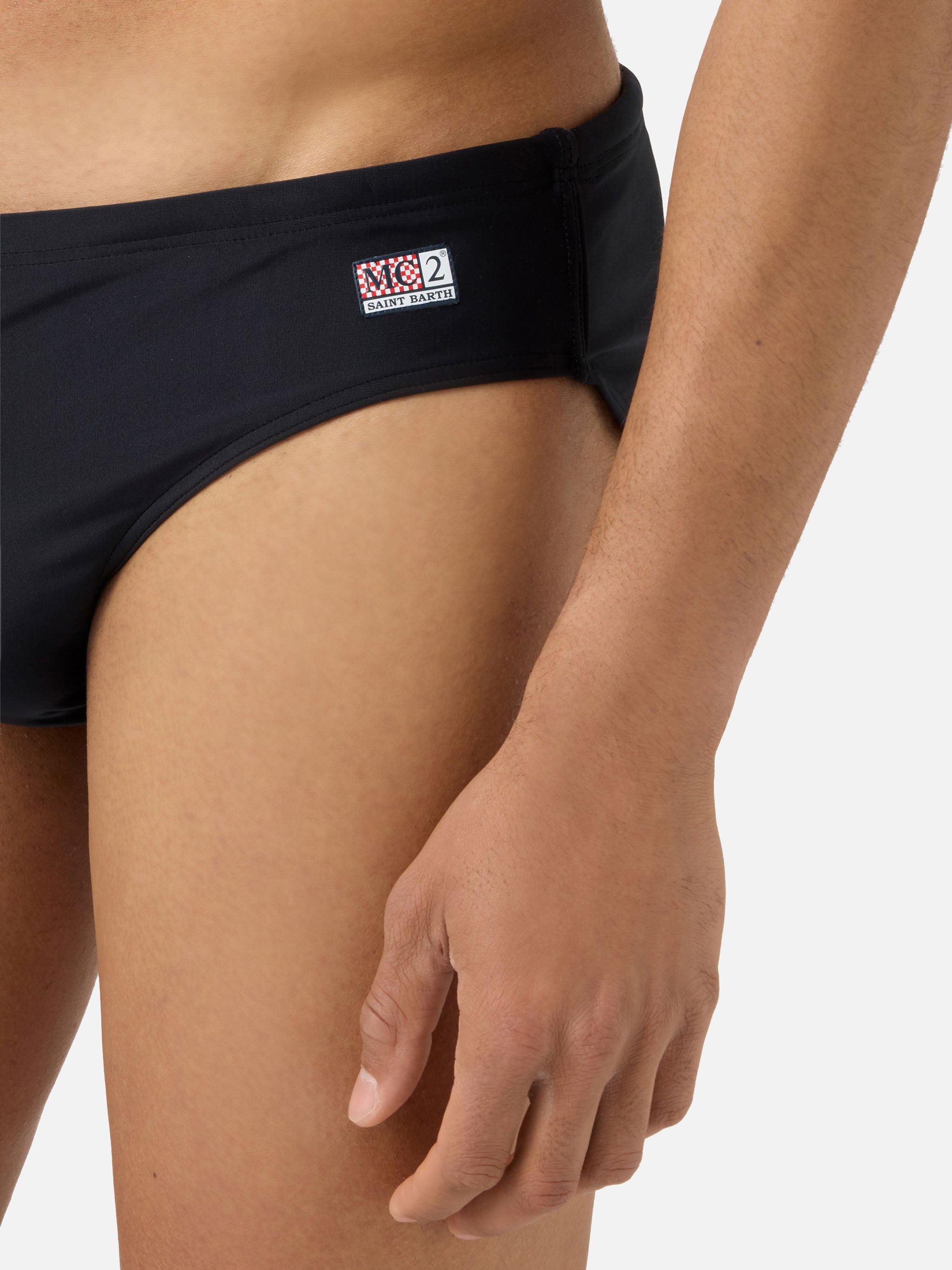 Cayo Solid Black Swim Briefs Brief / Slip