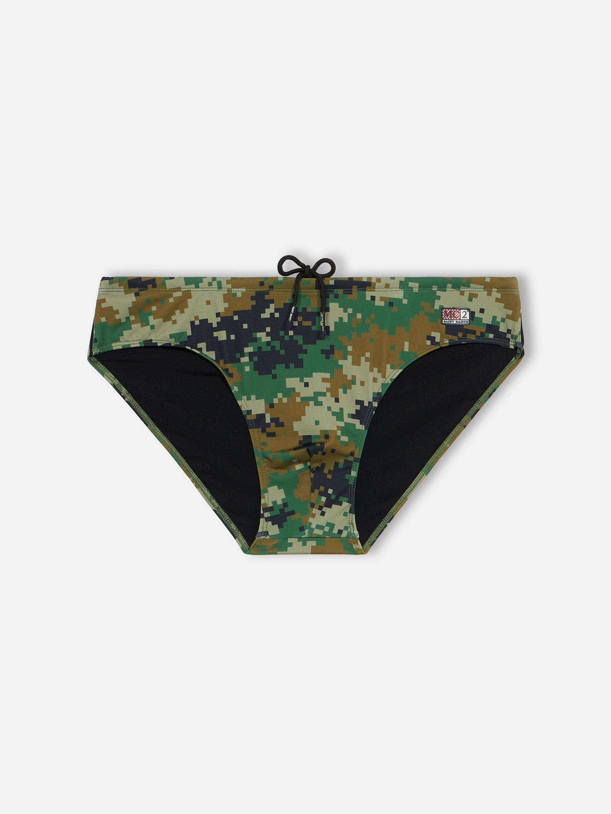 Man Camouflage Swim Briefs Cayo Green Brief / Slip