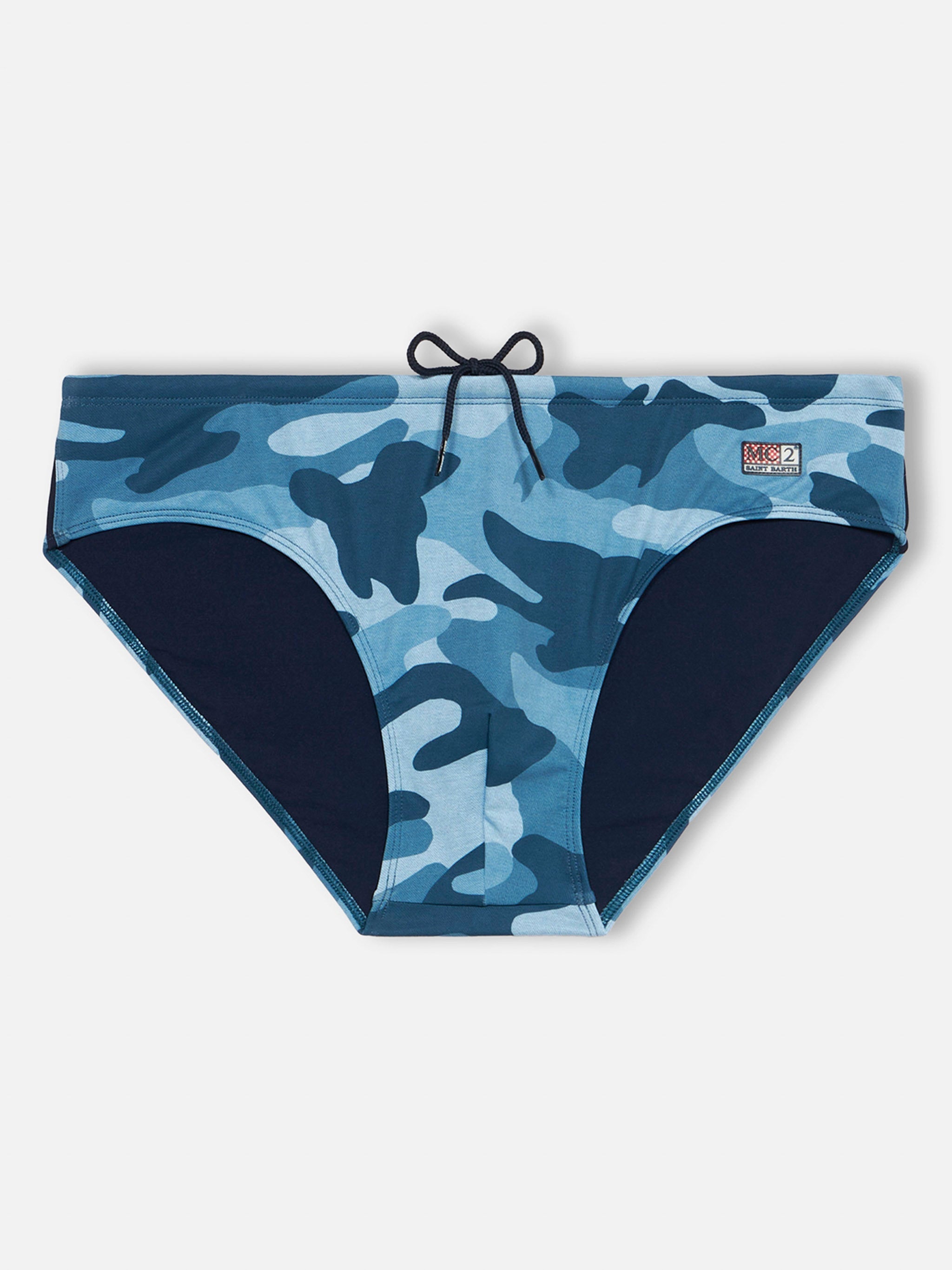 Man Denim Camouflage Swim Briefs Cayo Sky Brief / Slip