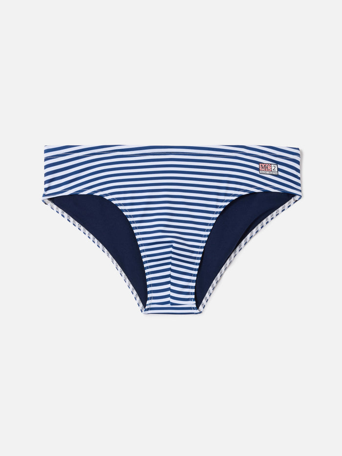 Cayo Navy Striped Swim Briefs Blue Brief / Slip