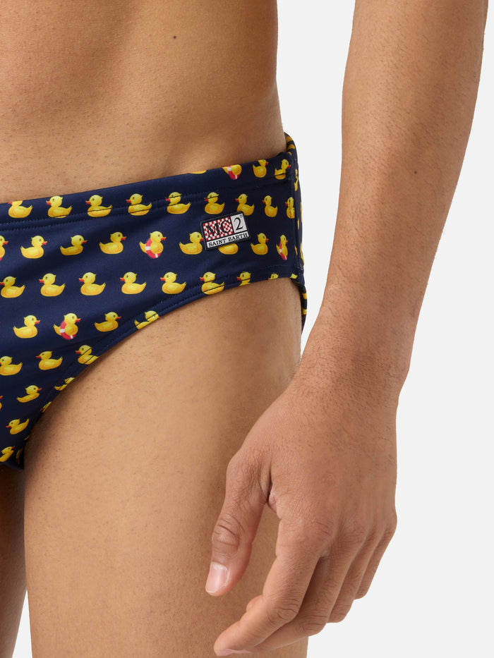 Cayo Navy Swim Briefs With Duck Print Blue Brief / Slip