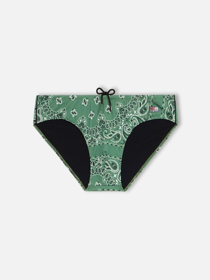Man Bandanna Swim Briefs Cayo Green Brief / Slip