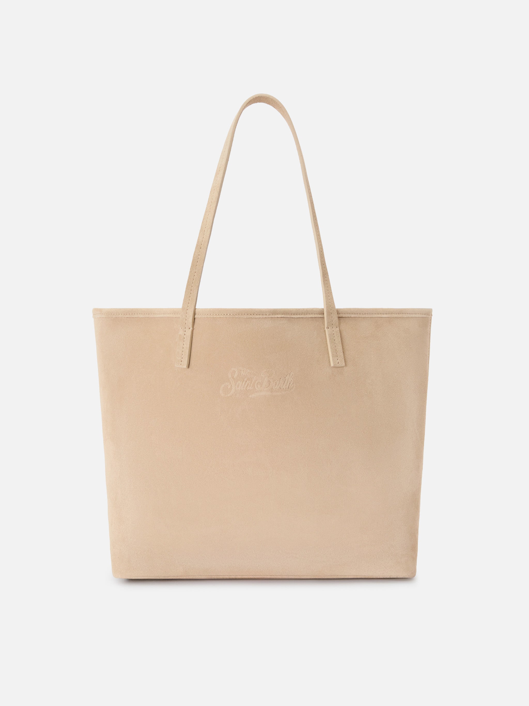 Beige Suede City Regular Bag Brown