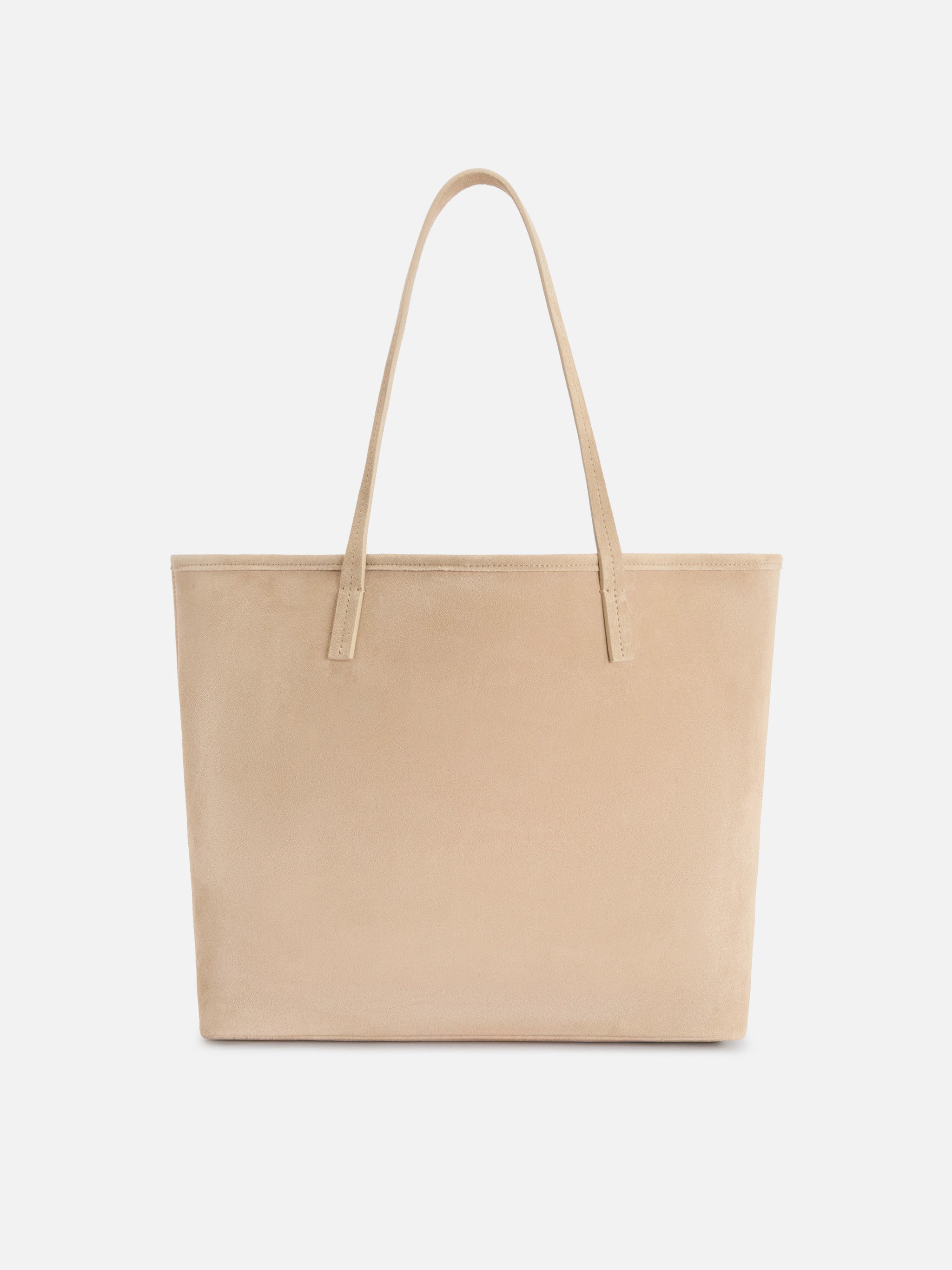 Beige Suede City Regular Bag Brown